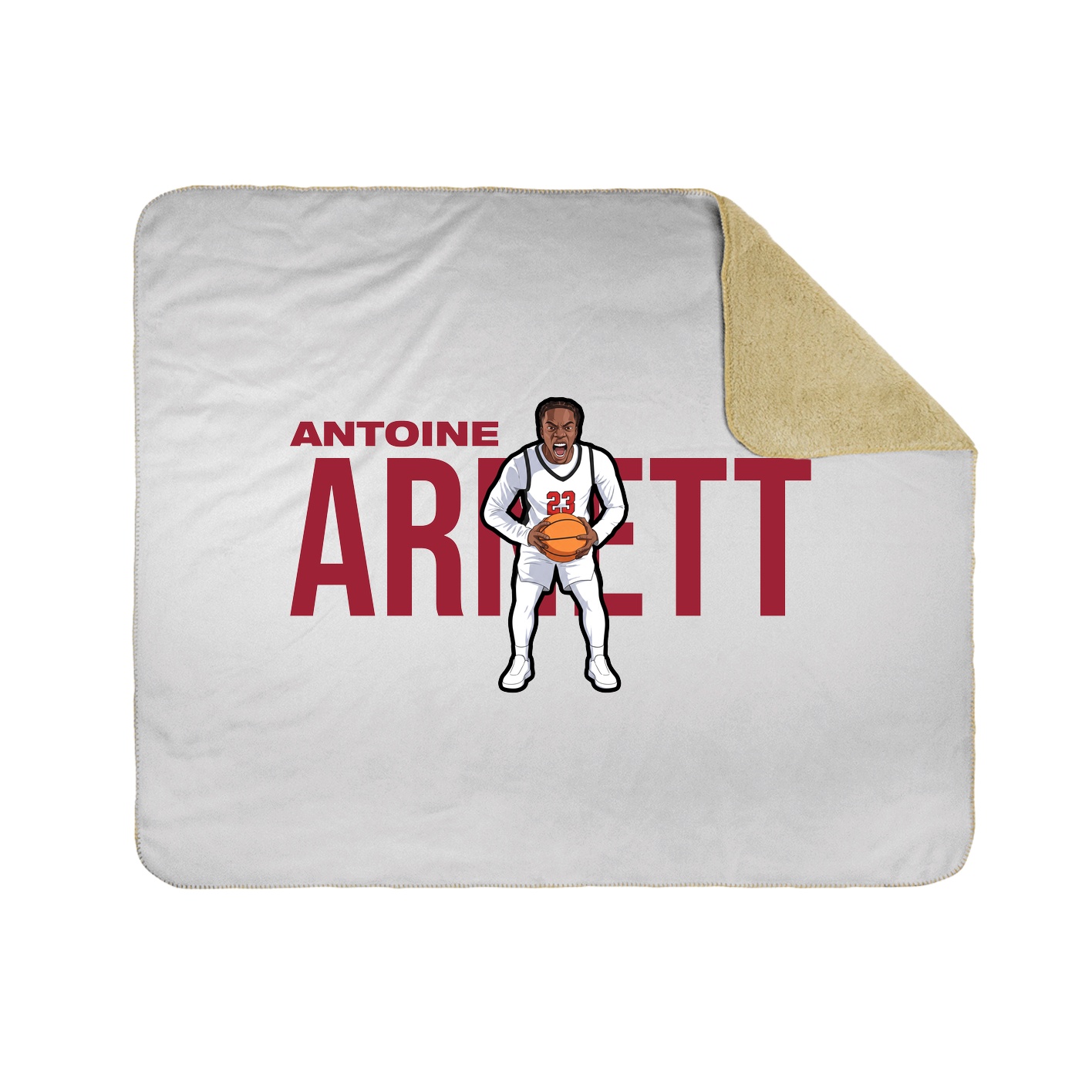 Throw Blanket — Player Name in White