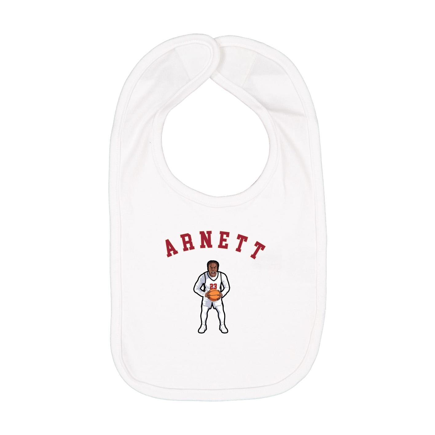 Infant Bib — Shirsey Arch in White