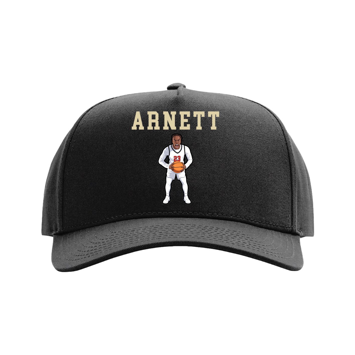Full Fabric Five-Panel Champ Cap — Shirsey in Black