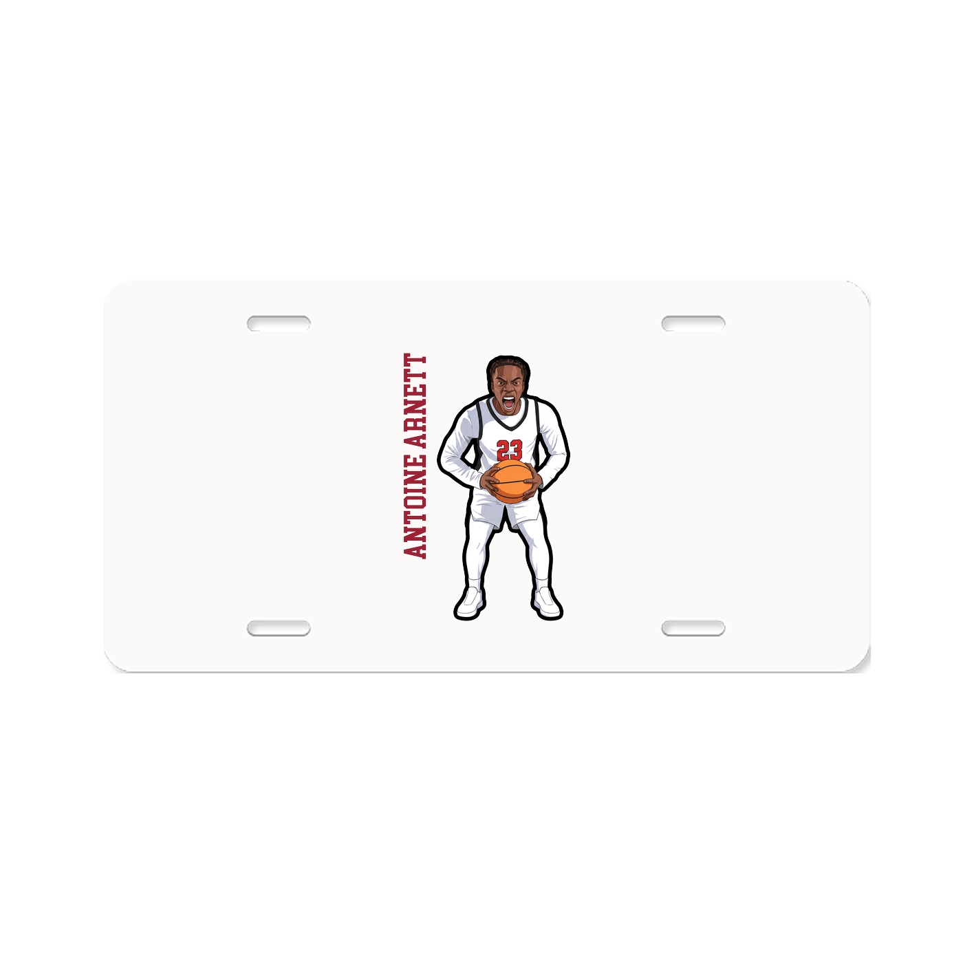 License Plate — Name Vertical in Classic