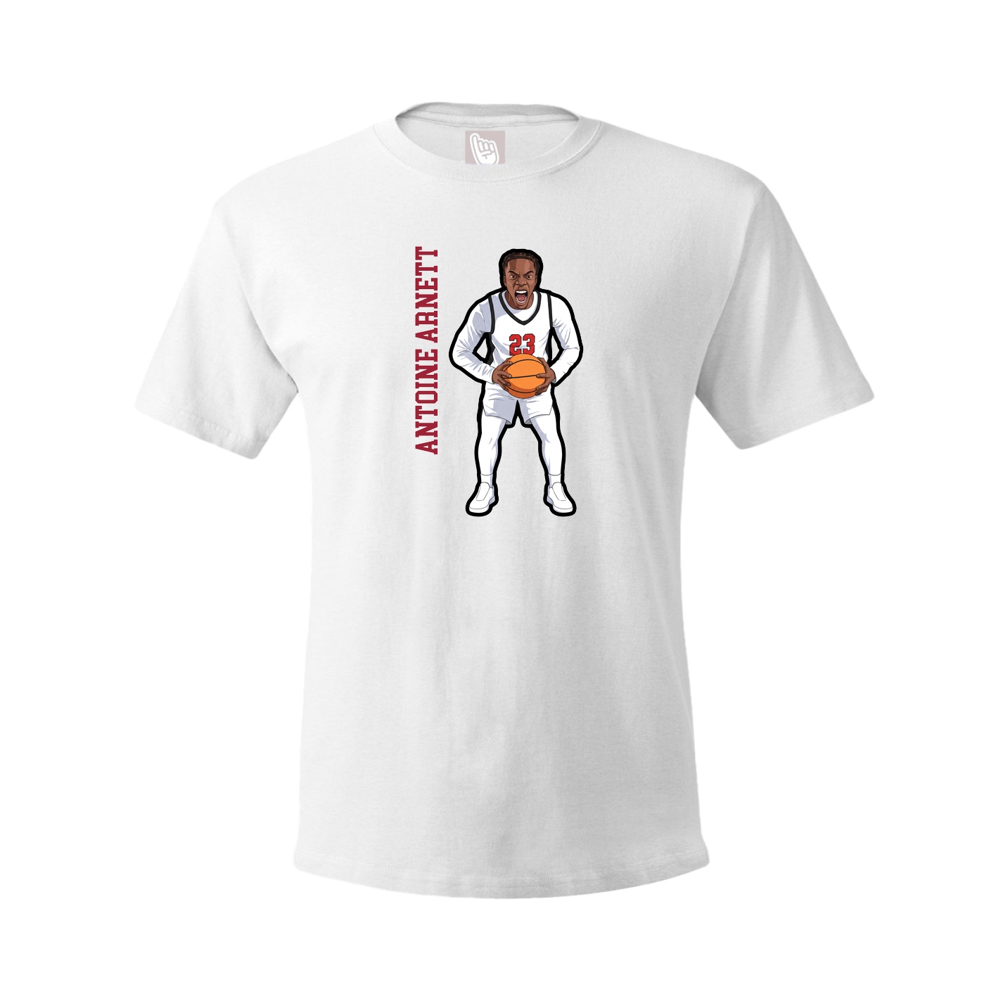 Youth Tee — Name Vertical in White