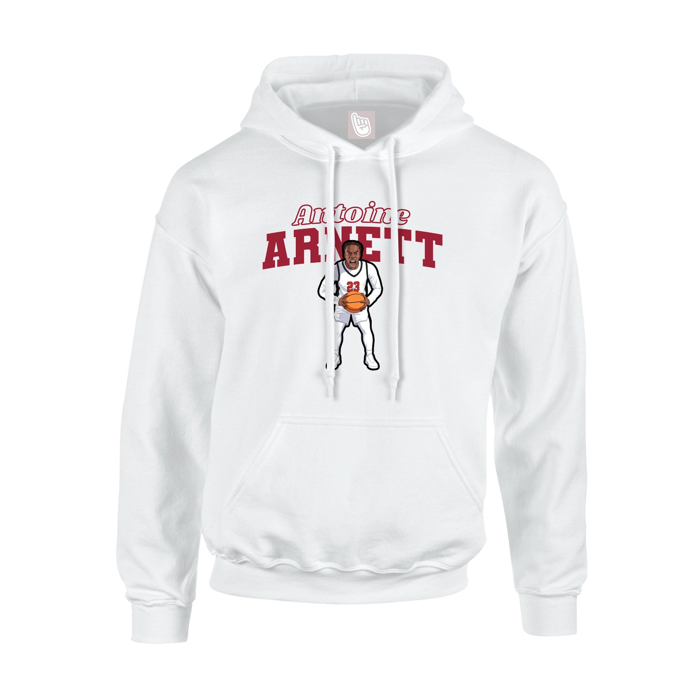 Hoodie — Name Arch in White