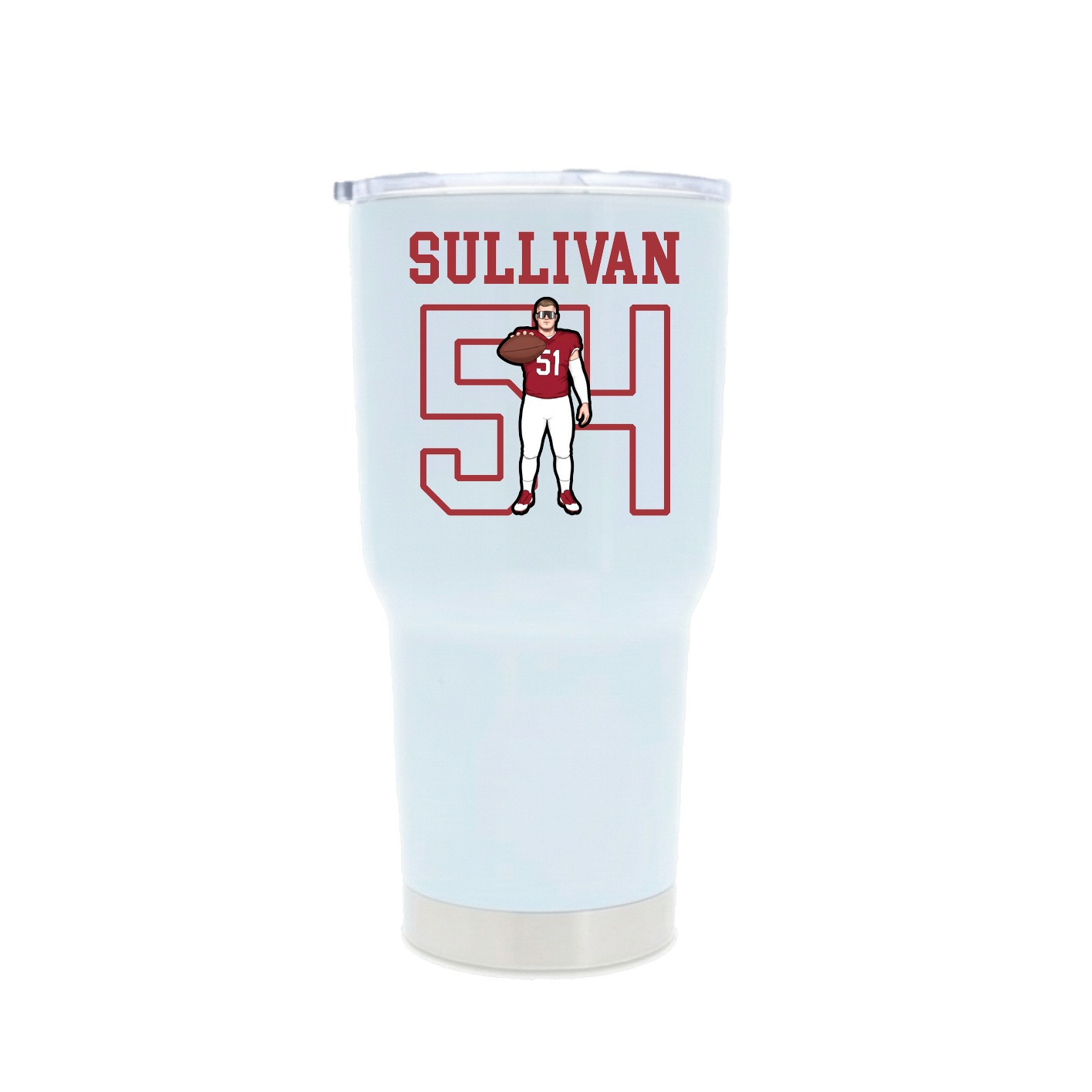 30oz Stainless Steel Tumbler — Shirsey in White