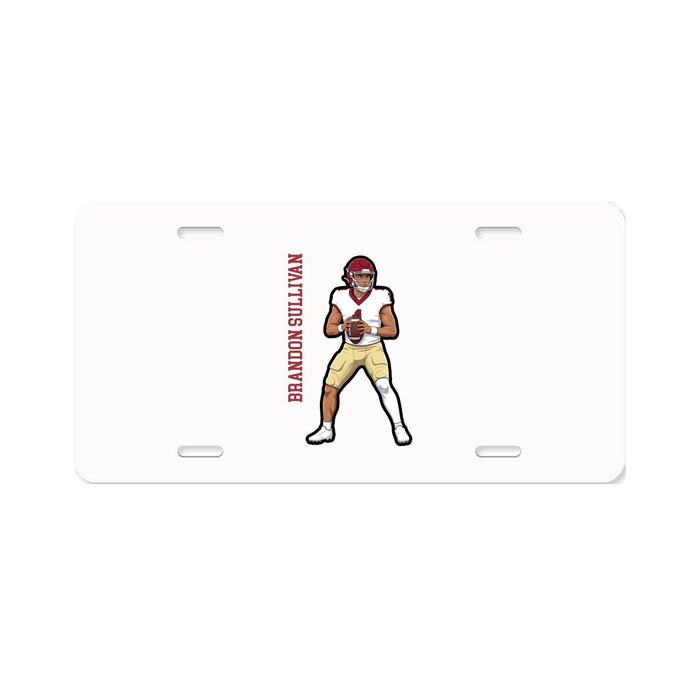 License Plate — Name Vertical in Classic