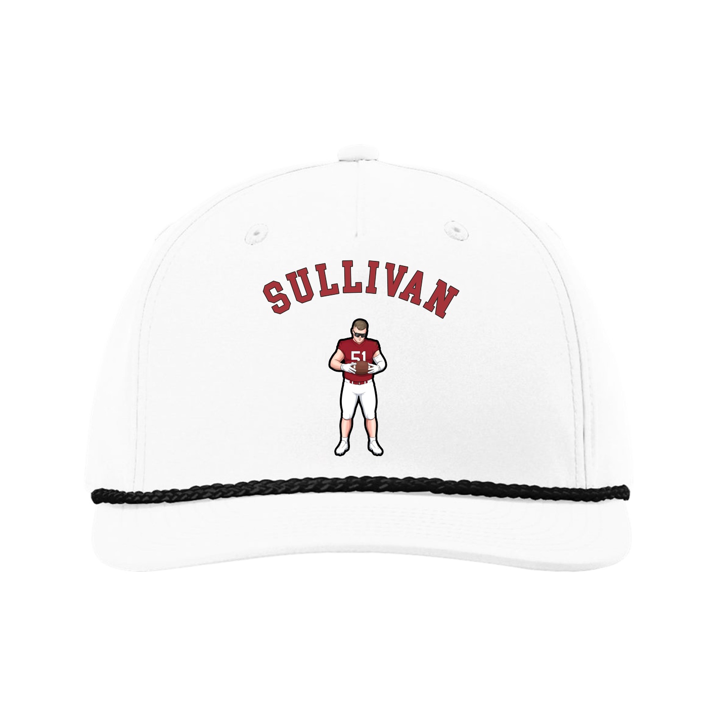 Five-Panel Classic Rope Cap — Shirsey Arch in White