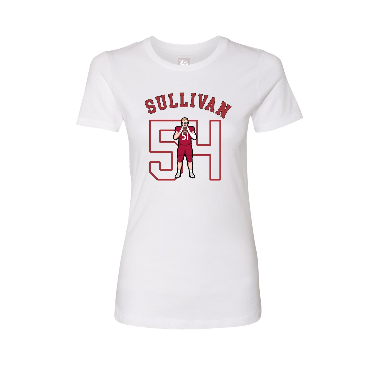 Fitted Women's Tee — Shirsey Arch in White