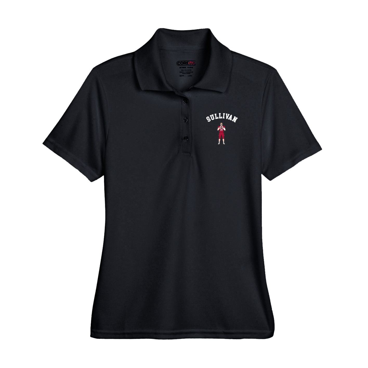 Performance Polo — Shirsey Arch in Black