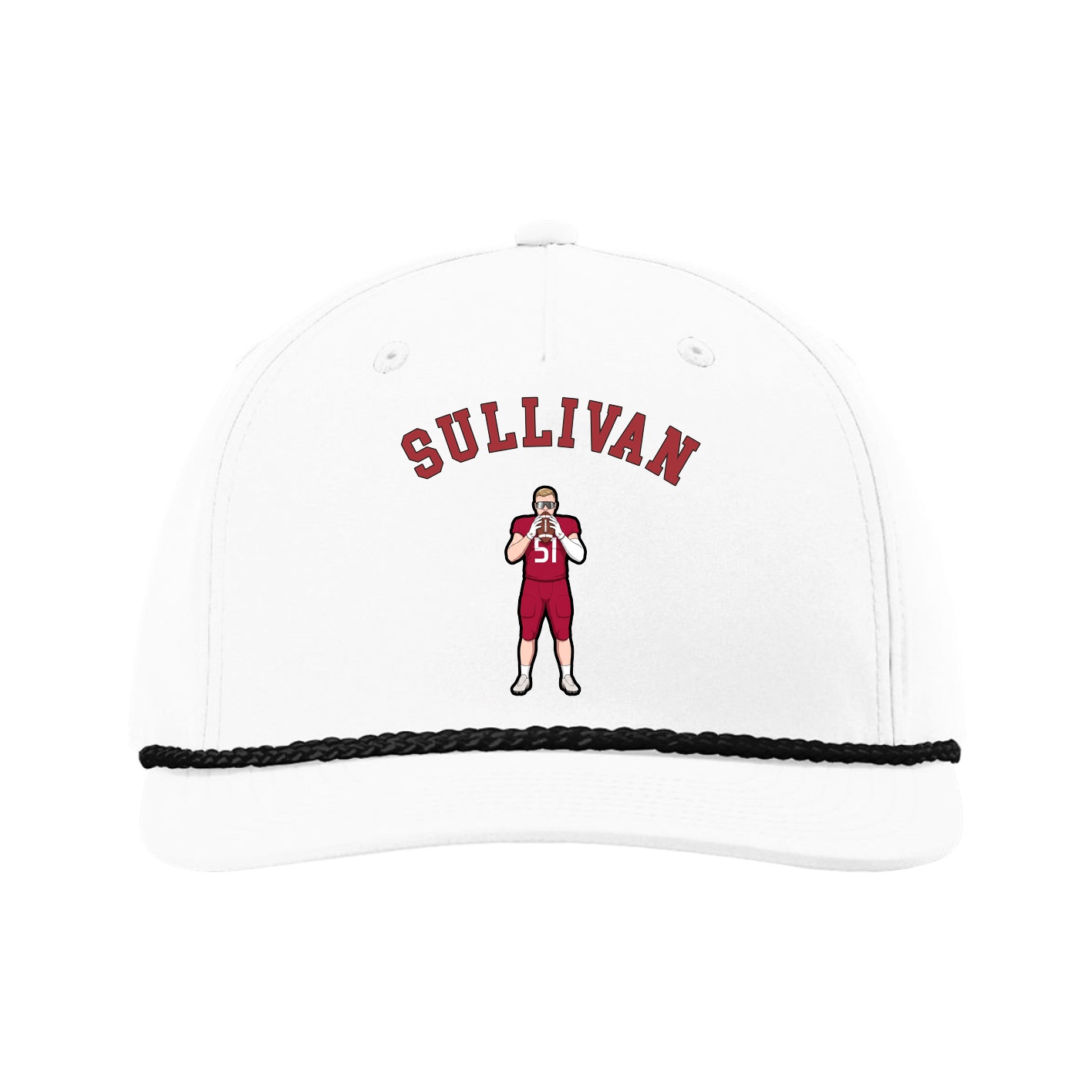 Five-Panel Classic Rope Cap — Shirsey Arch in White