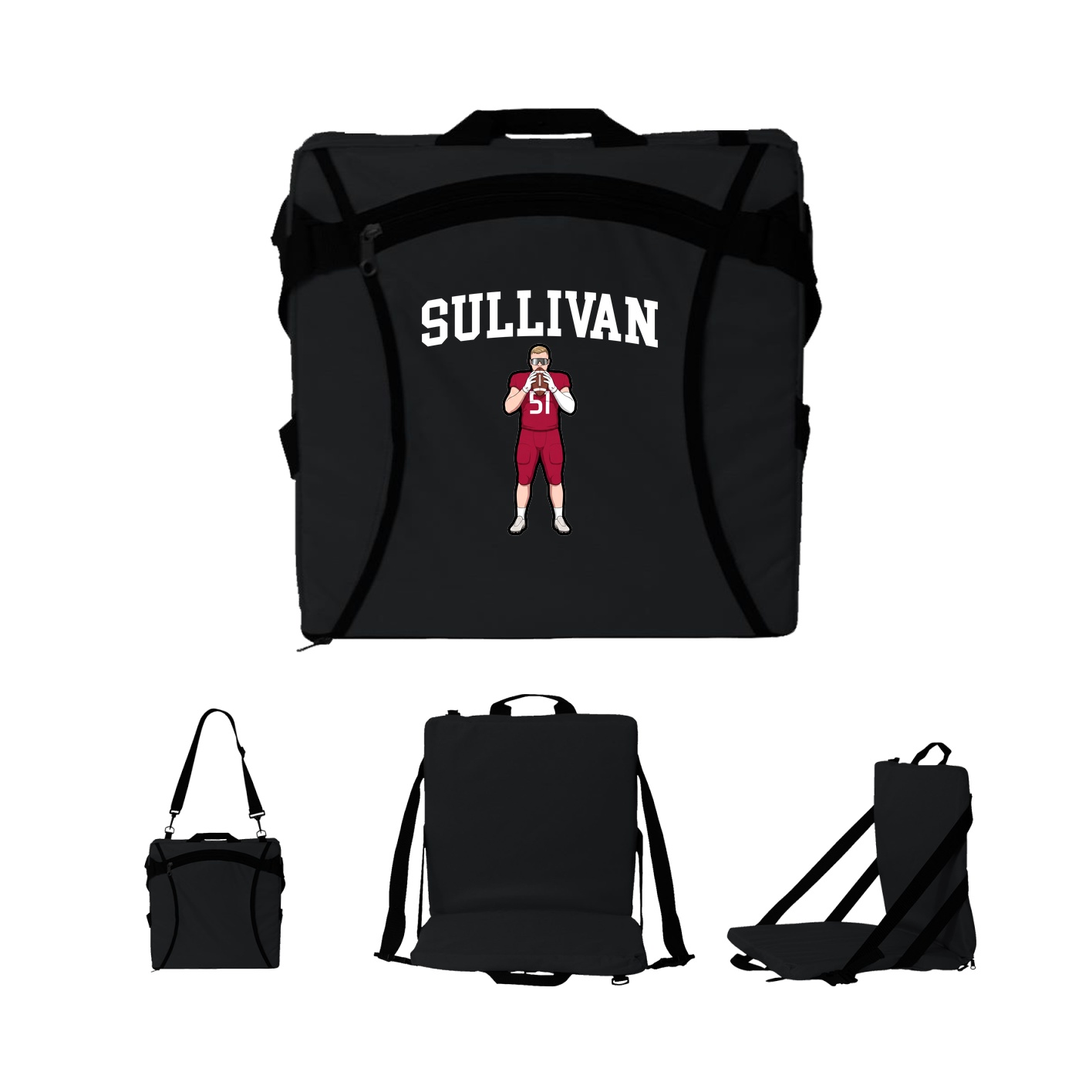 Folding Stadium Seat — Shirsey in Black