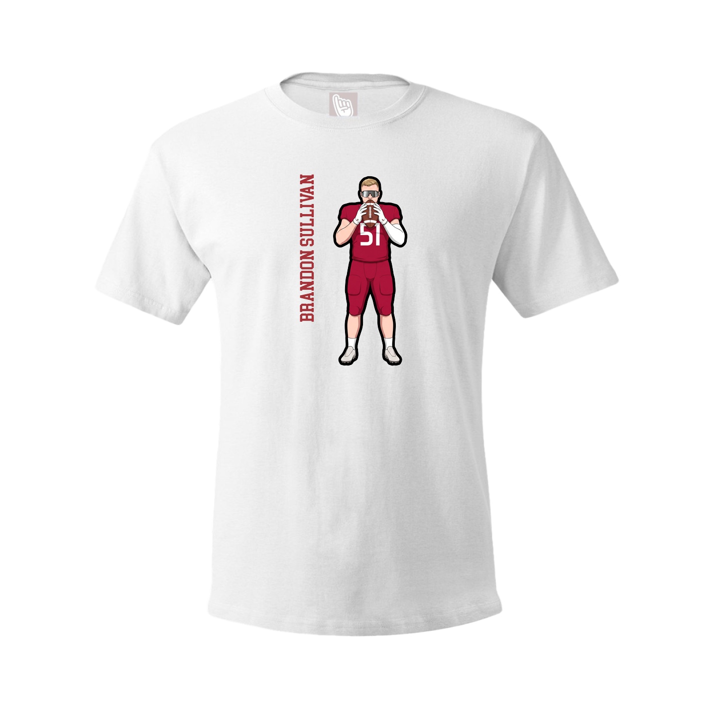 Youth Tee — Name Vertical in White