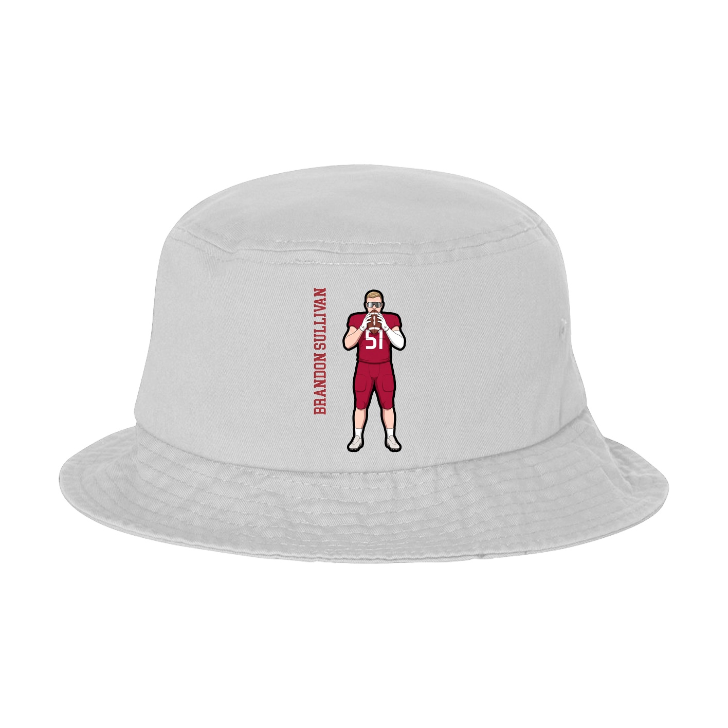 Bucket Cap — Name Vertical in White