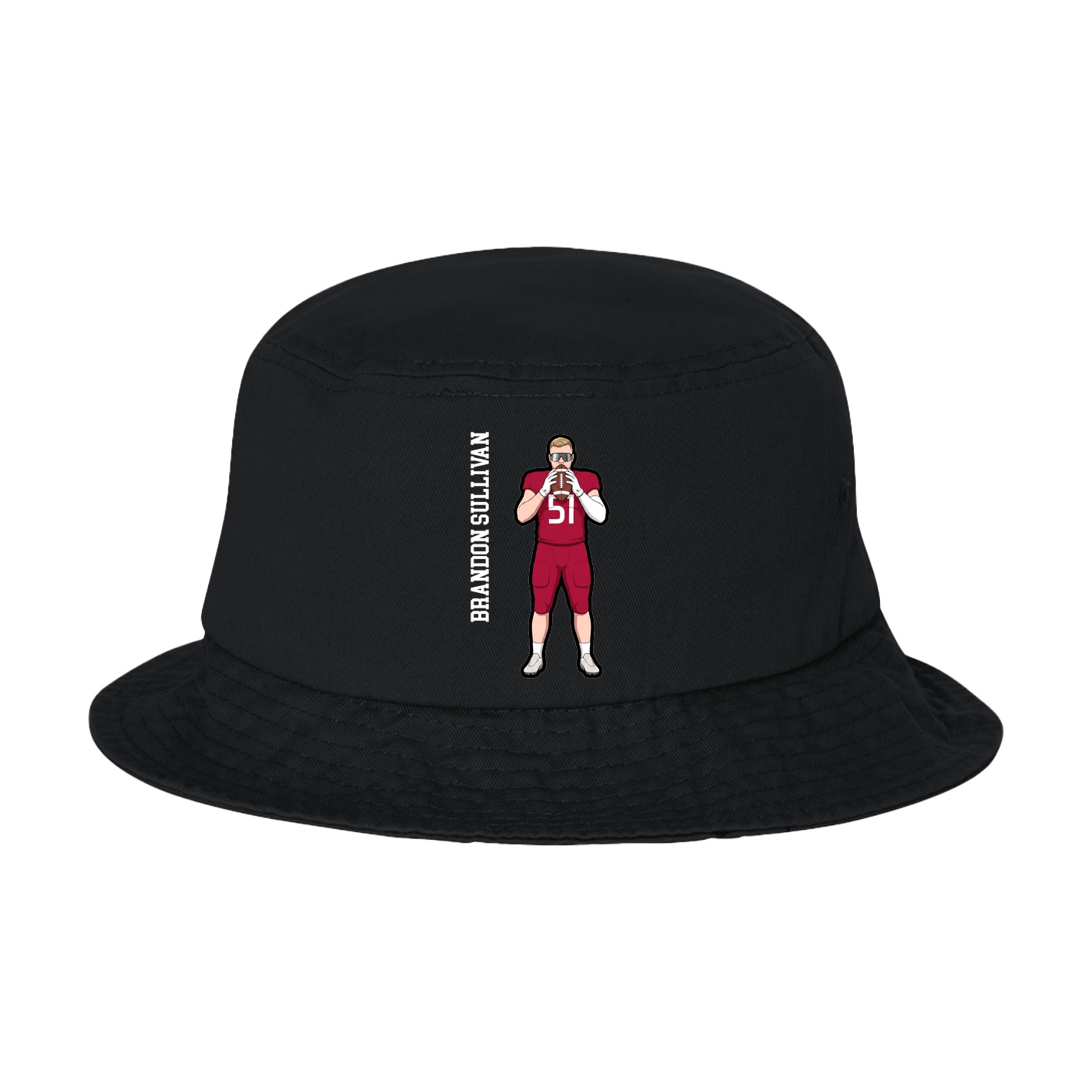 Bucket Cap — Name Vertical in Black