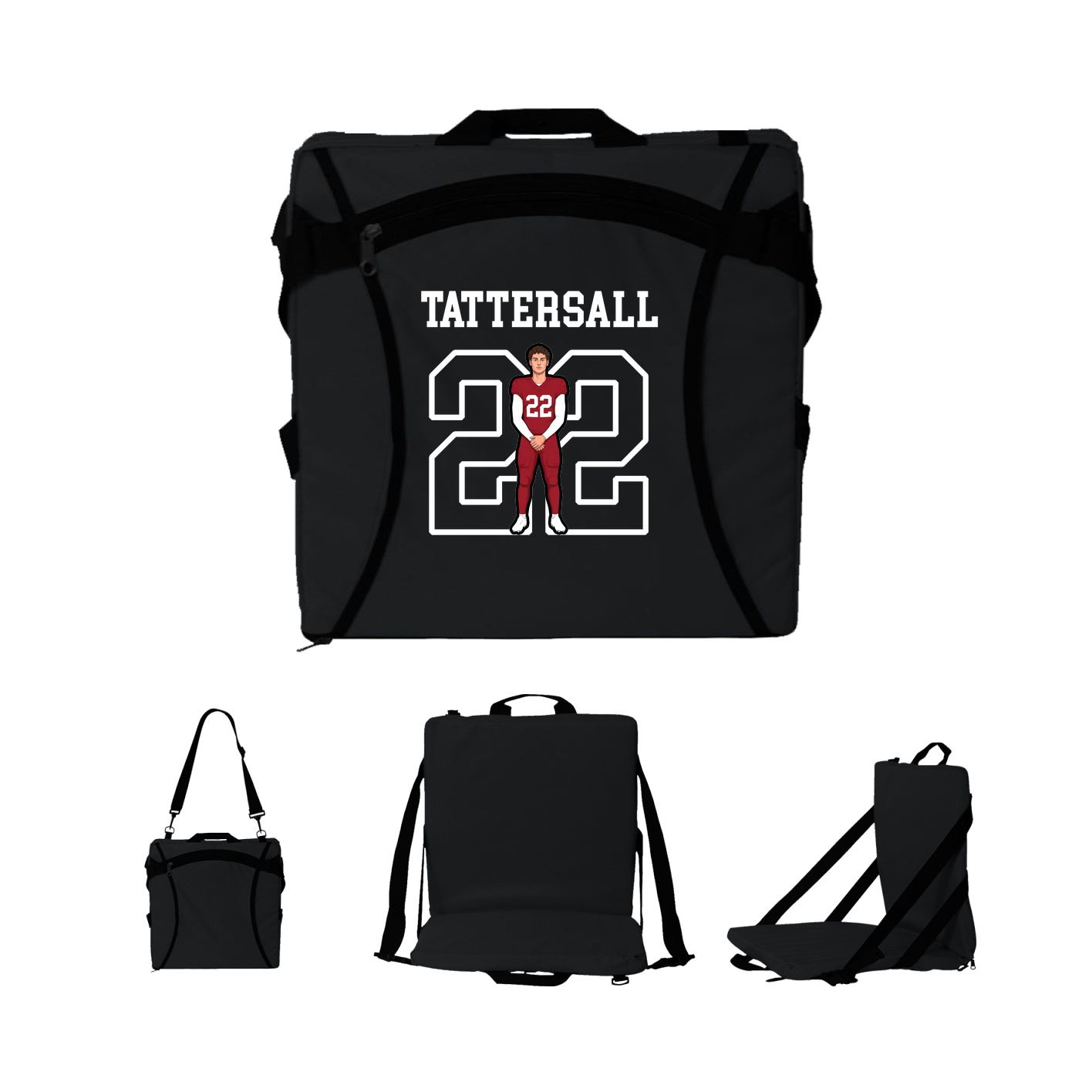 Folding Stadium Seat — Shirsey in Black