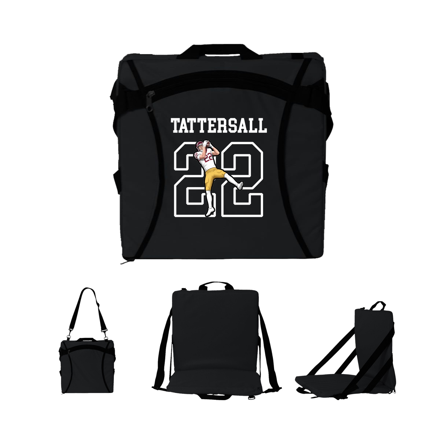 Folding Stadium Seat — Shirsey in Black