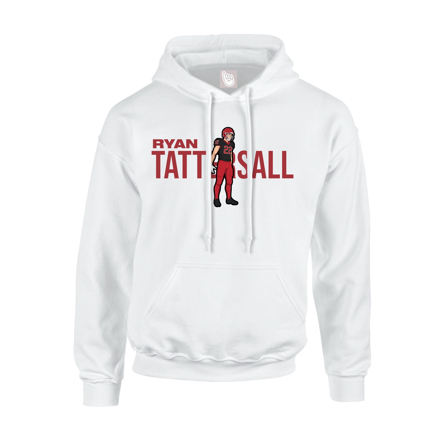 Youth Hoodie — Player Name in White
