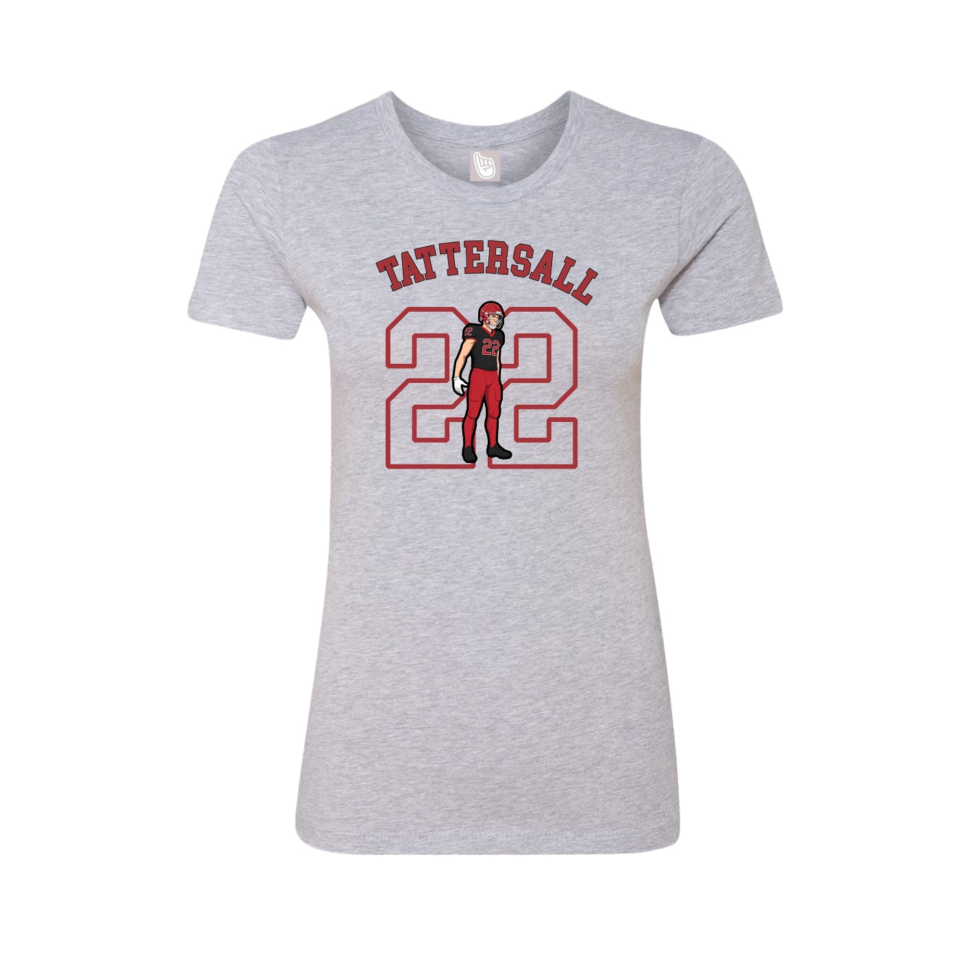 Fitted Women's Tee — Shirsey Arch in Grey
