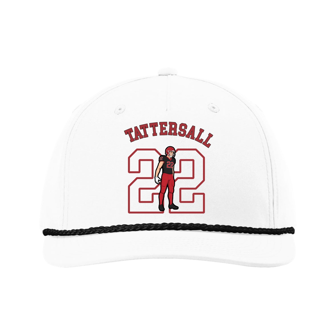 Five-Panel Classic Rope Cap — Shirsey Arch in White