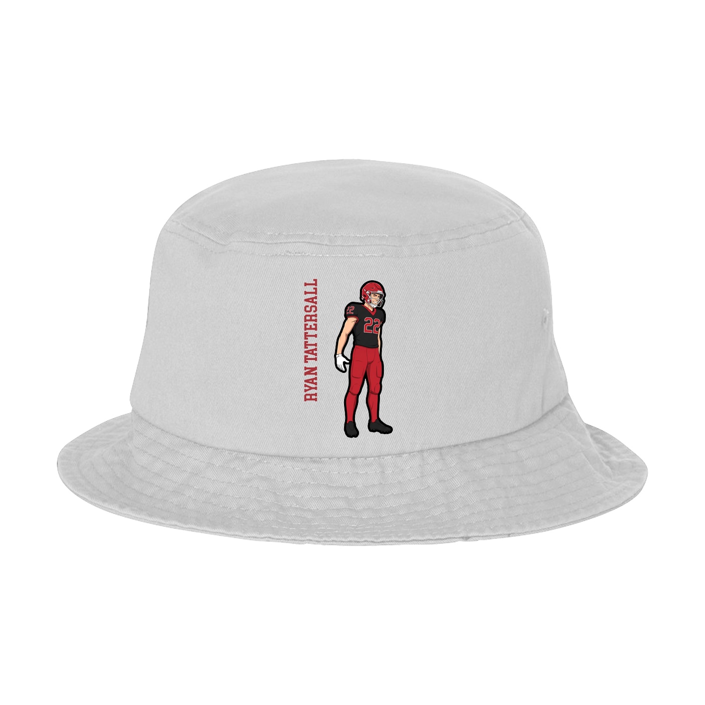 Bucket Cap — Name Vertical in White