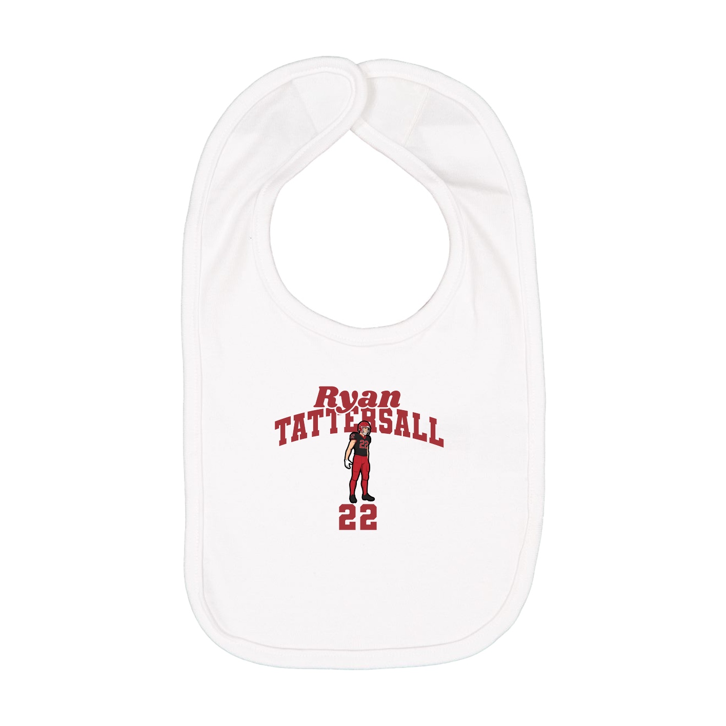 Infant Bib — Signature Arch in White
