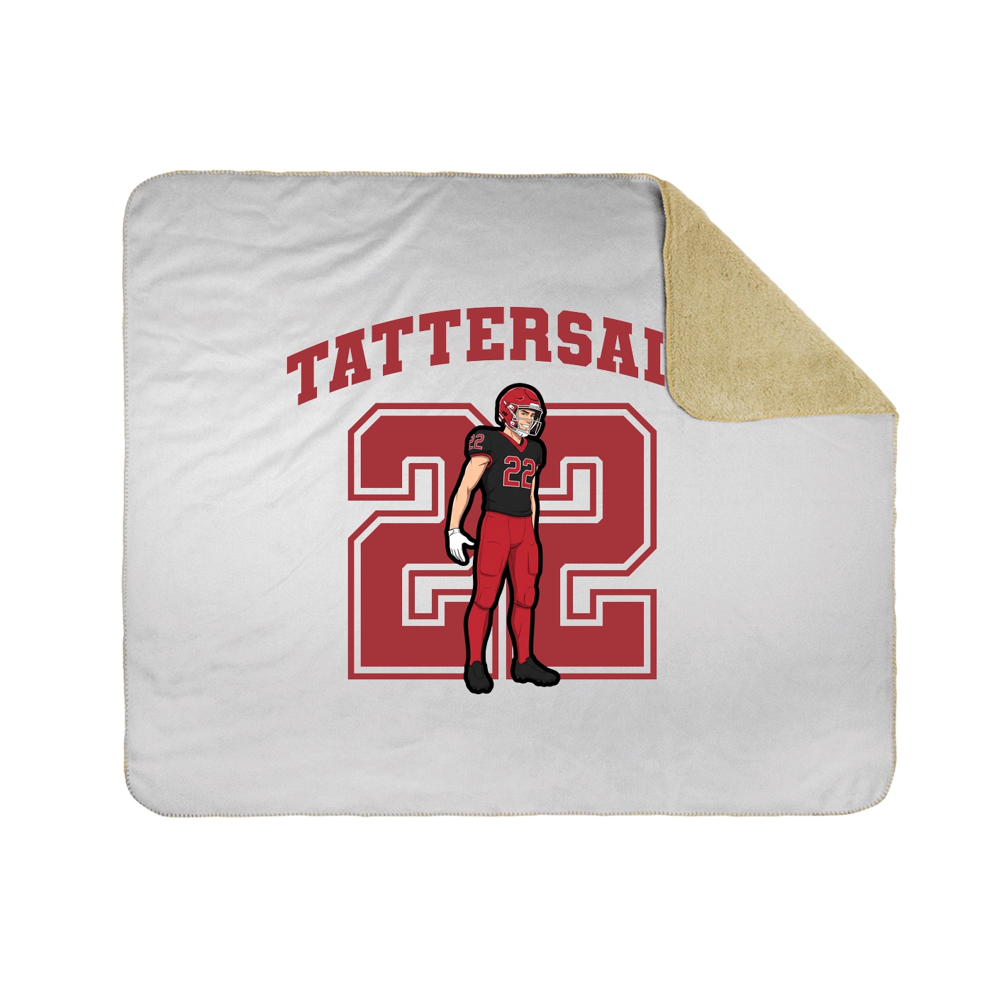 Throw Blanket — Number in White