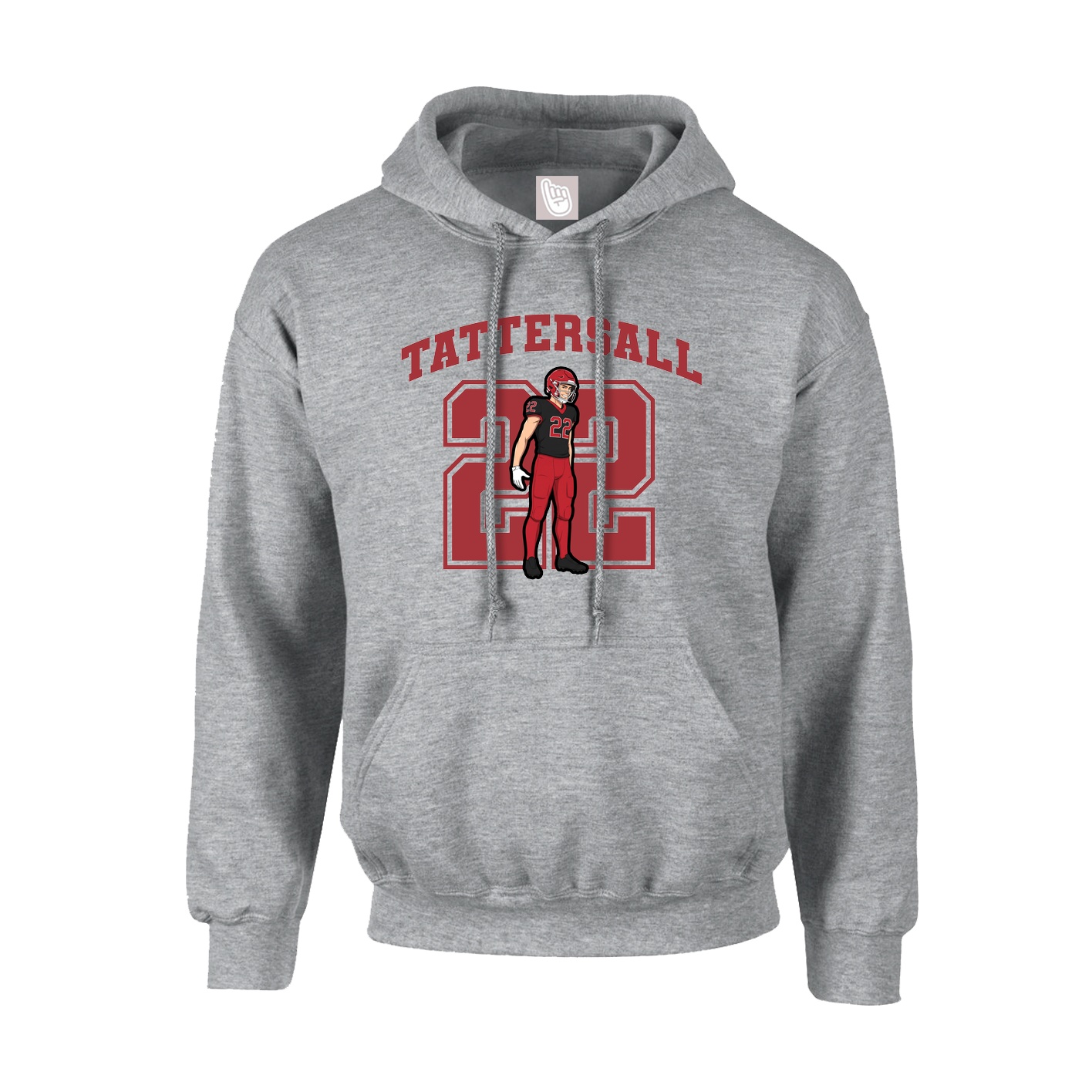 Hoodie — Number in Grey