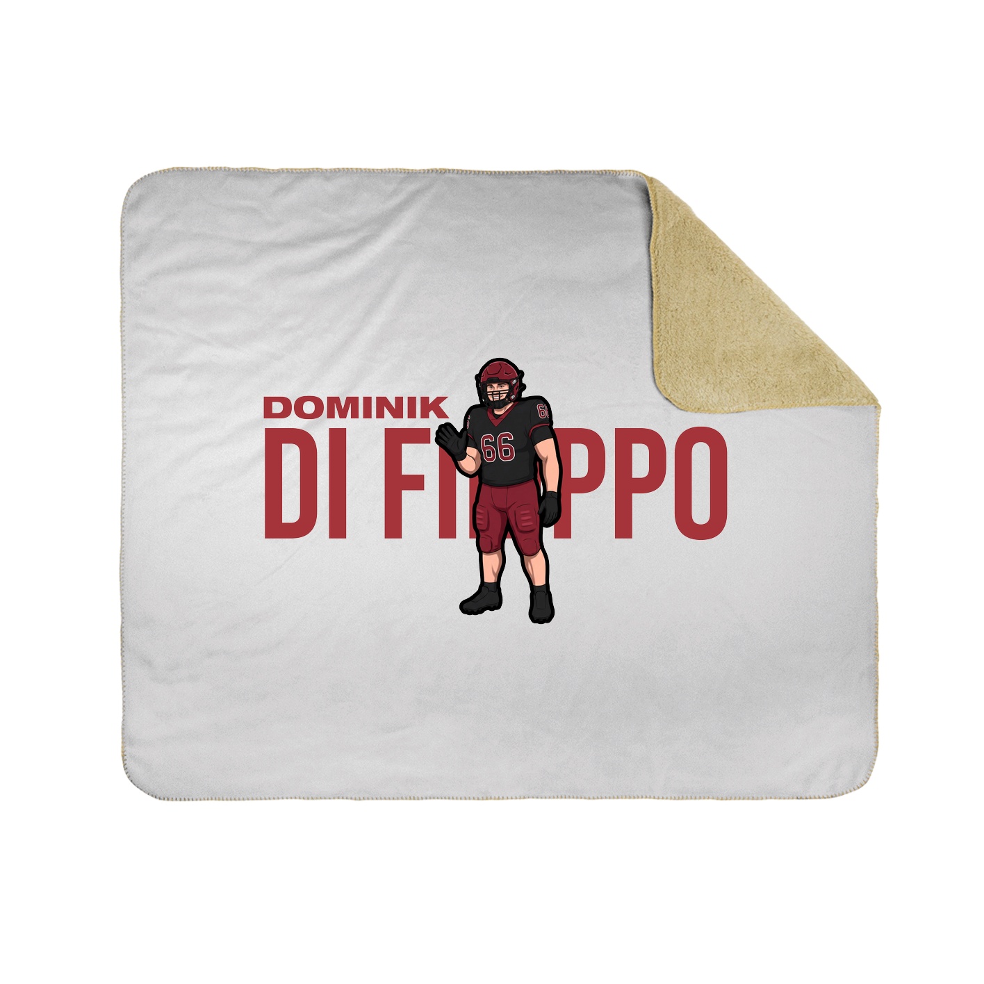 Throw Blanket — Player Name in White