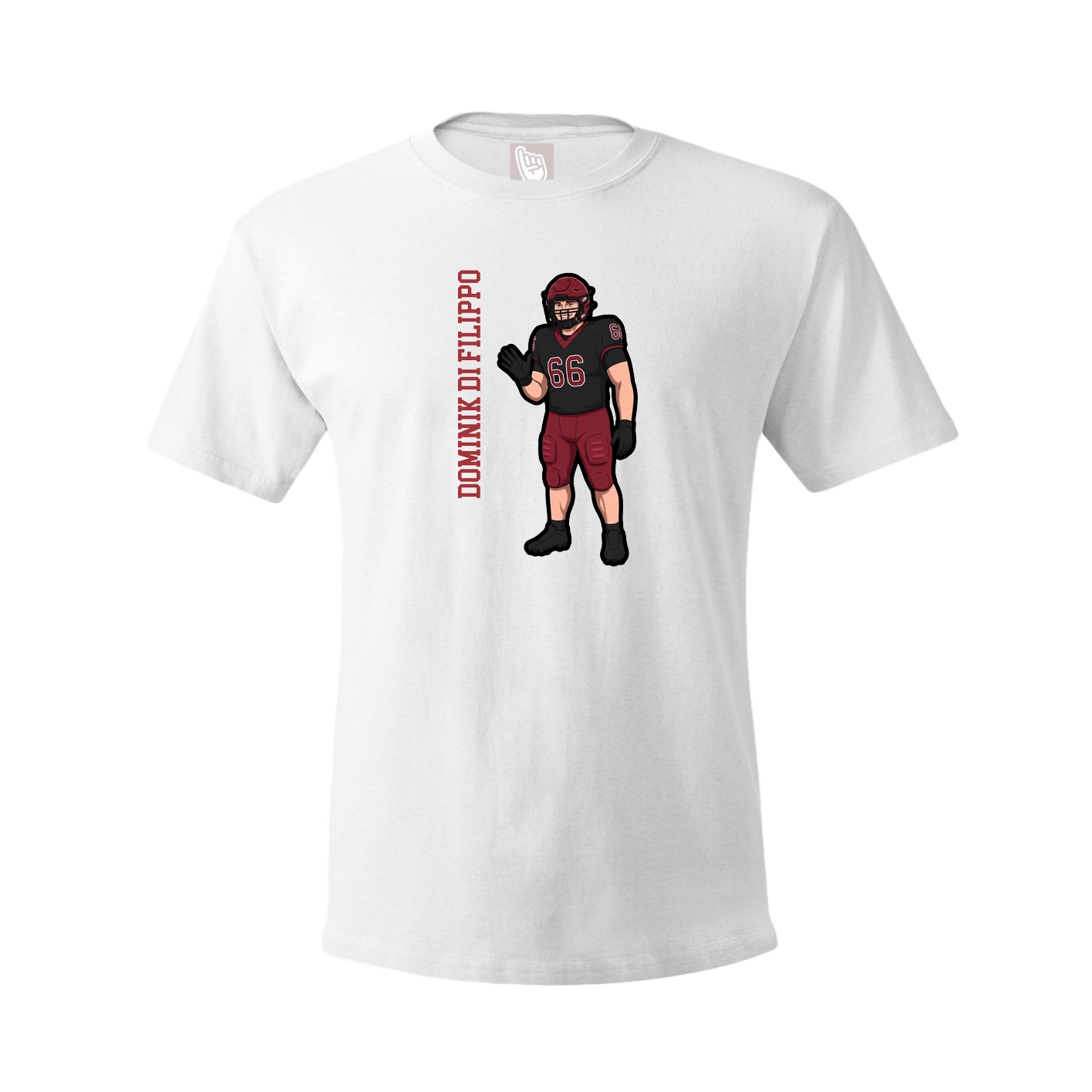 Tee — Name Vertical in White