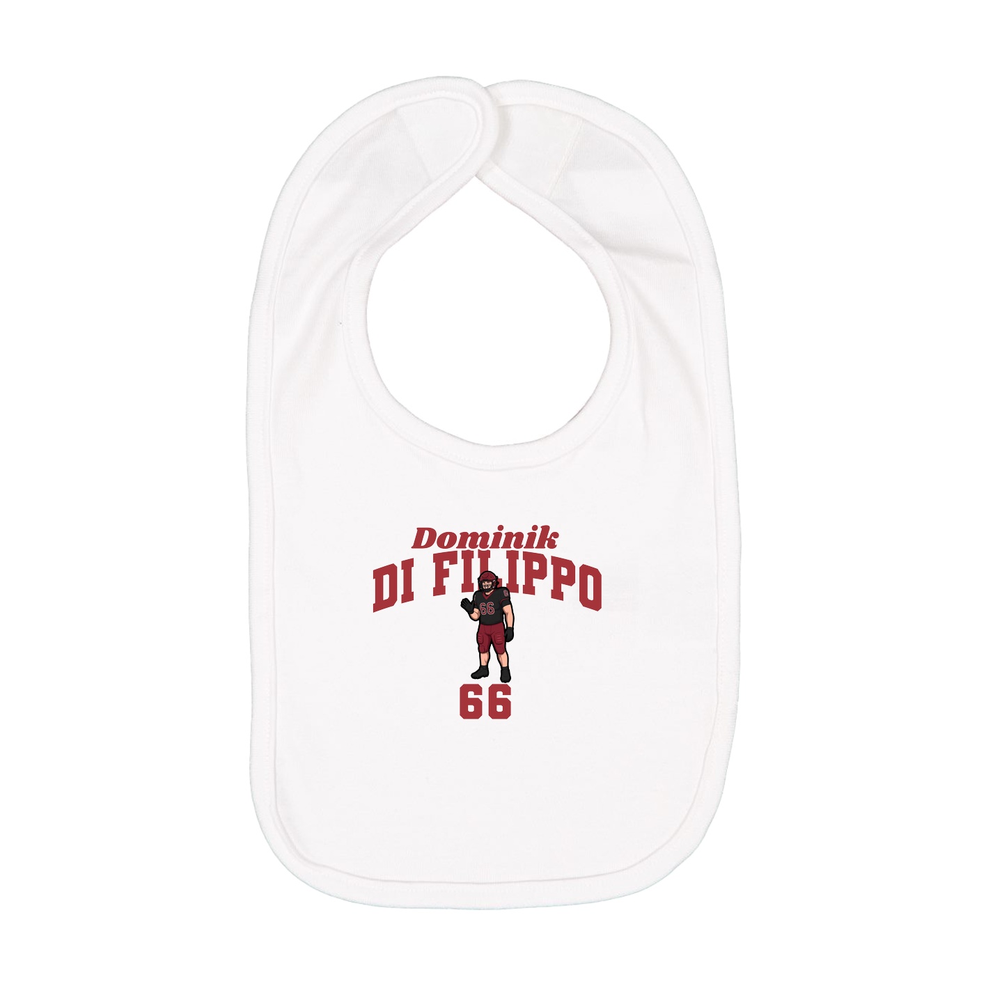 Infant Bib — Signature Arch in White