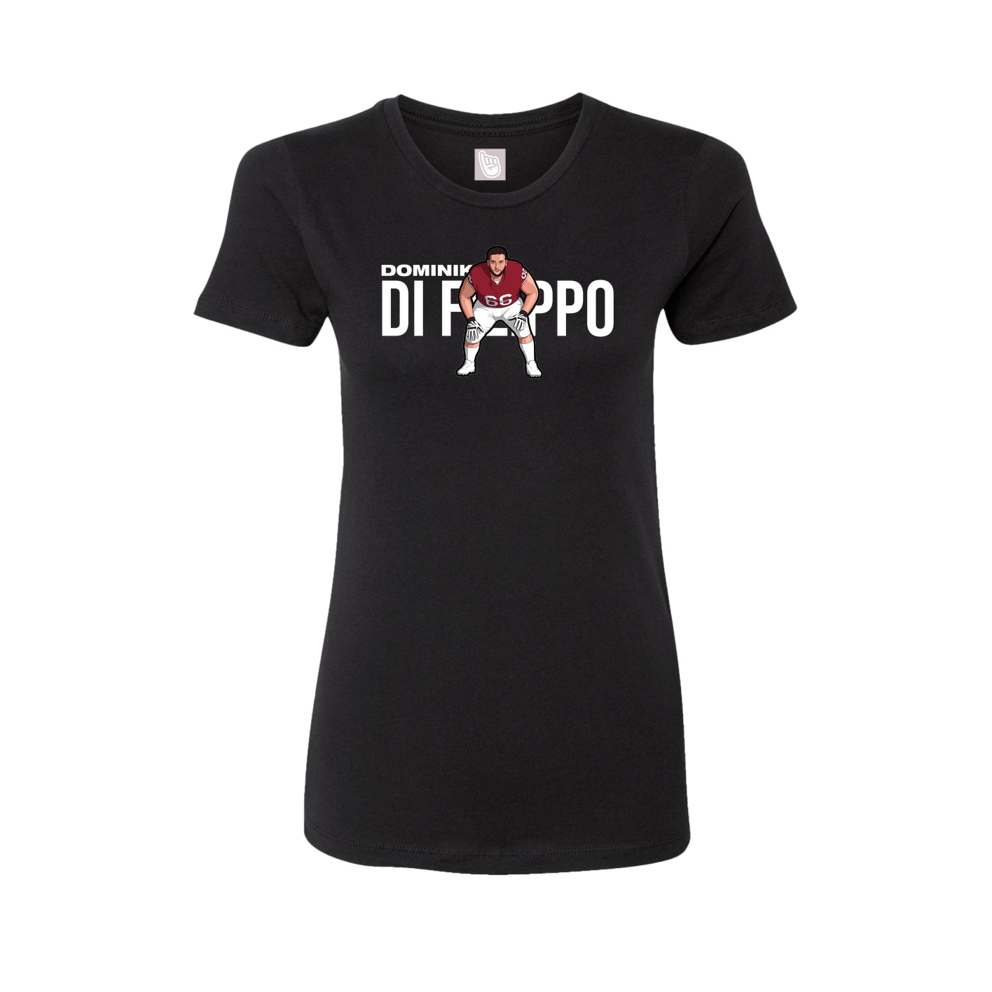 Fitted Women's Tee — Player Name in Black