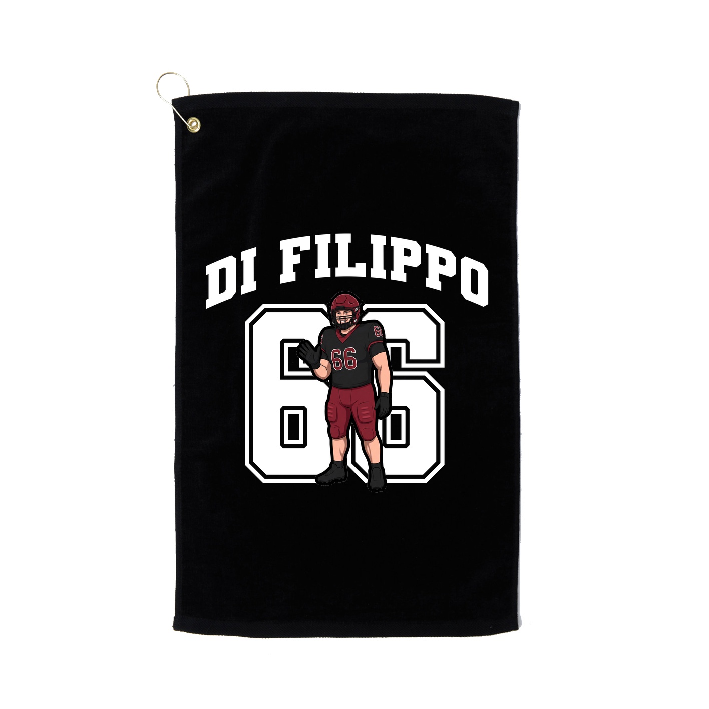 Golf Towel — Number in Black