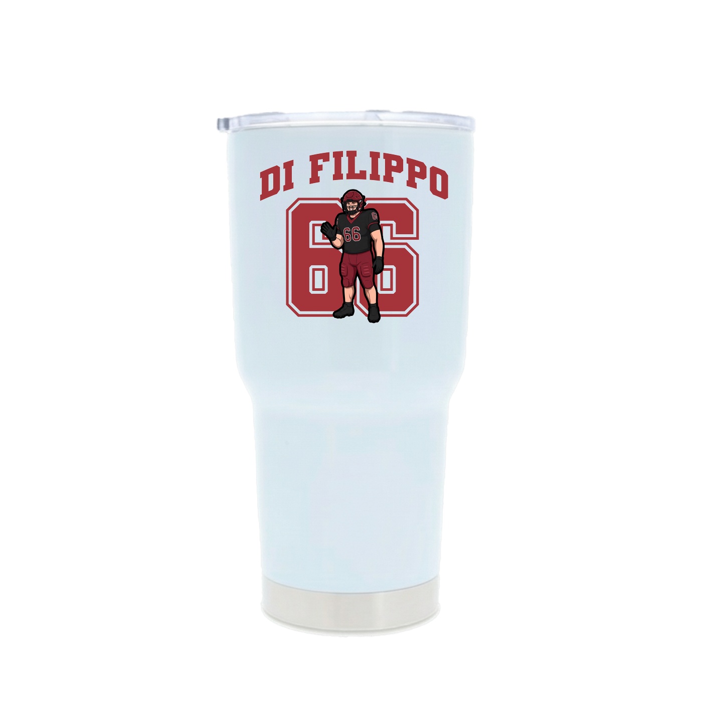30oz Stainless Steel Tumbler — Number in White