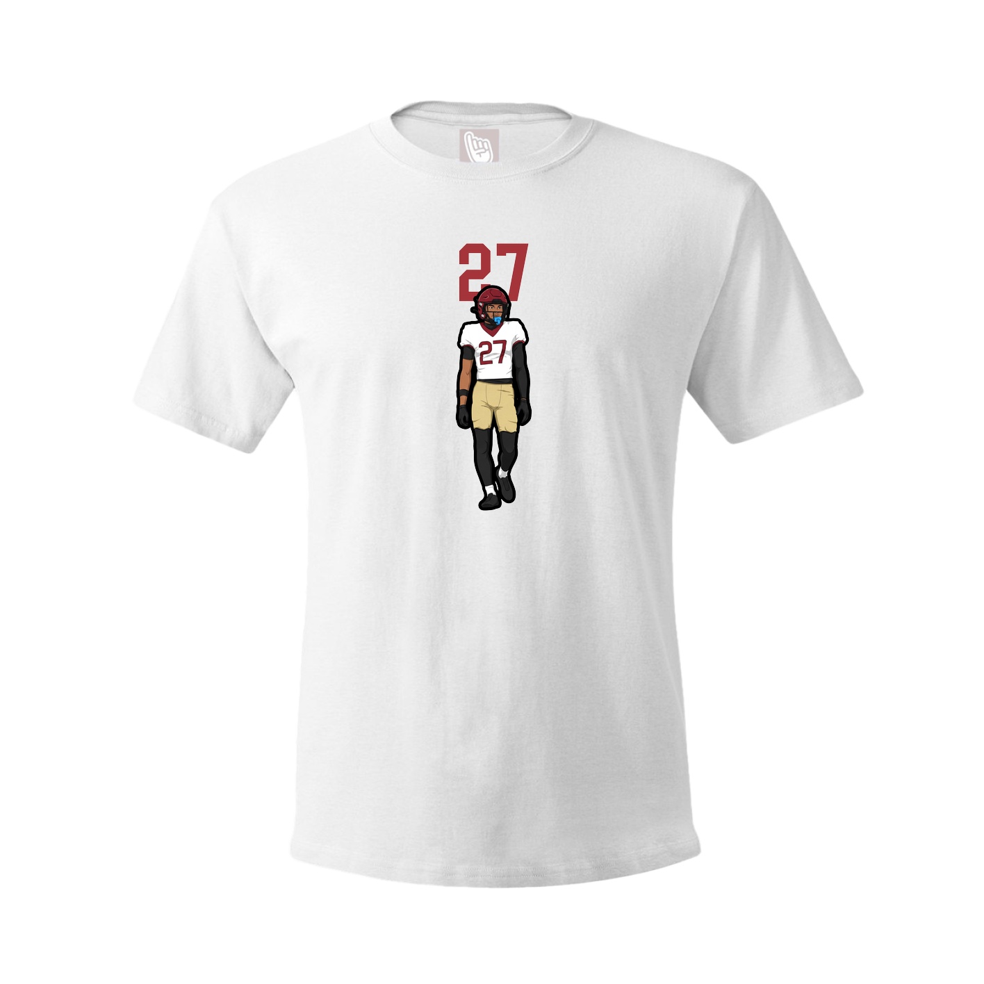 Youth Tee — Number Top in White