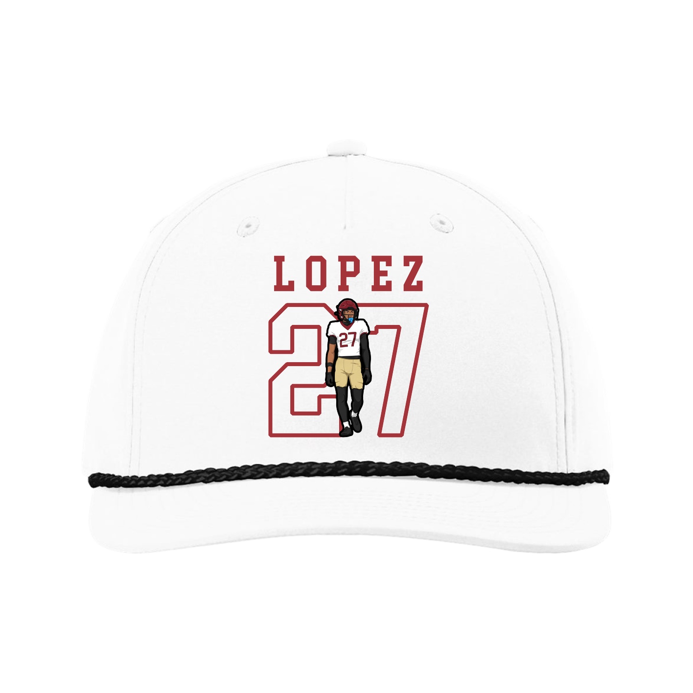 Five-Panel Classic Rope Cap — Shirsey in White