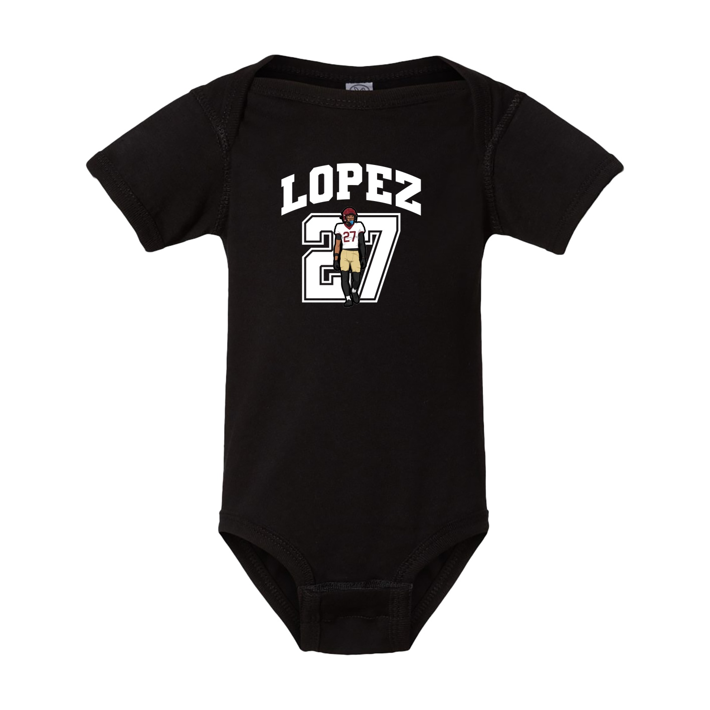 Baby Onesie — Number in Black
