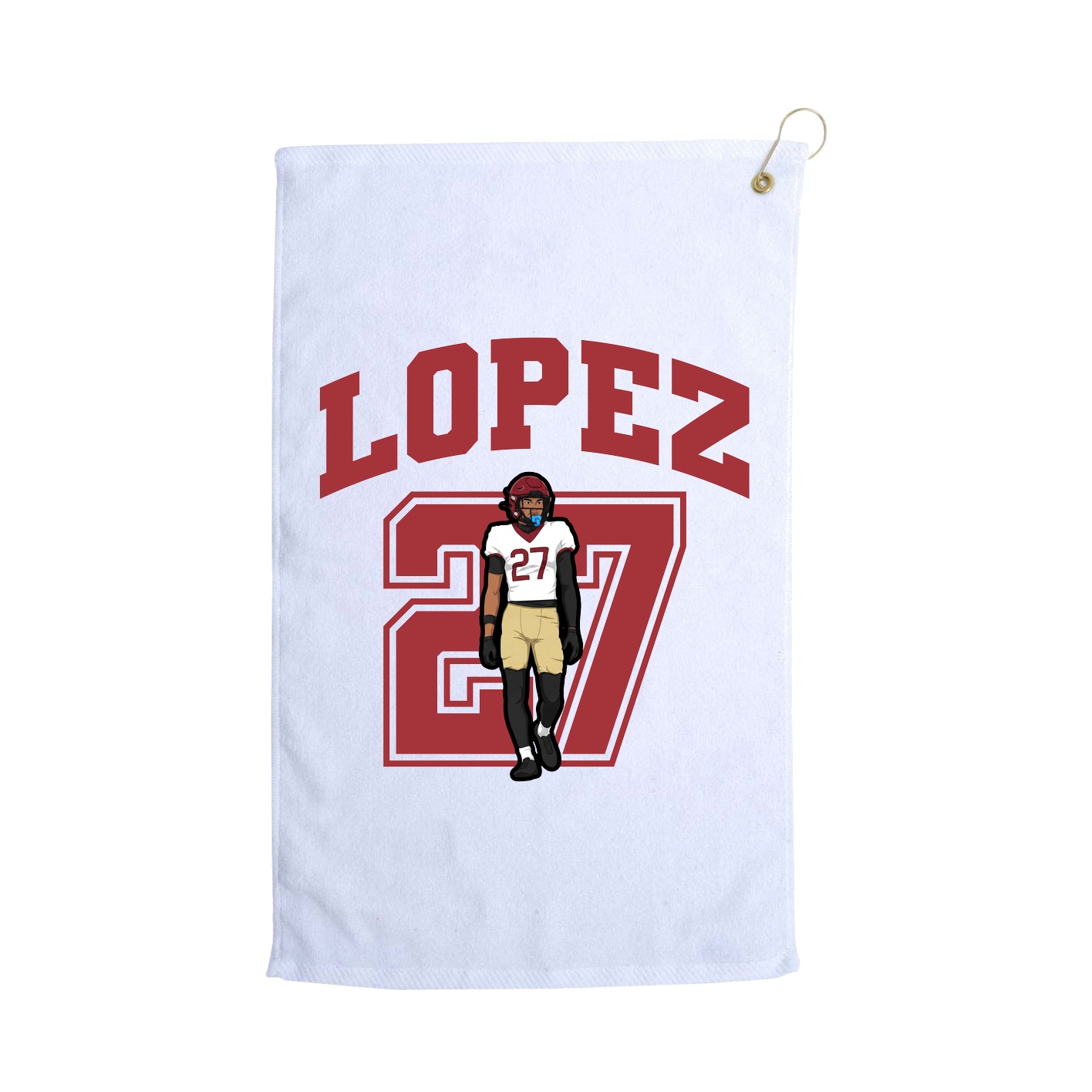Golf Towel — Number in White