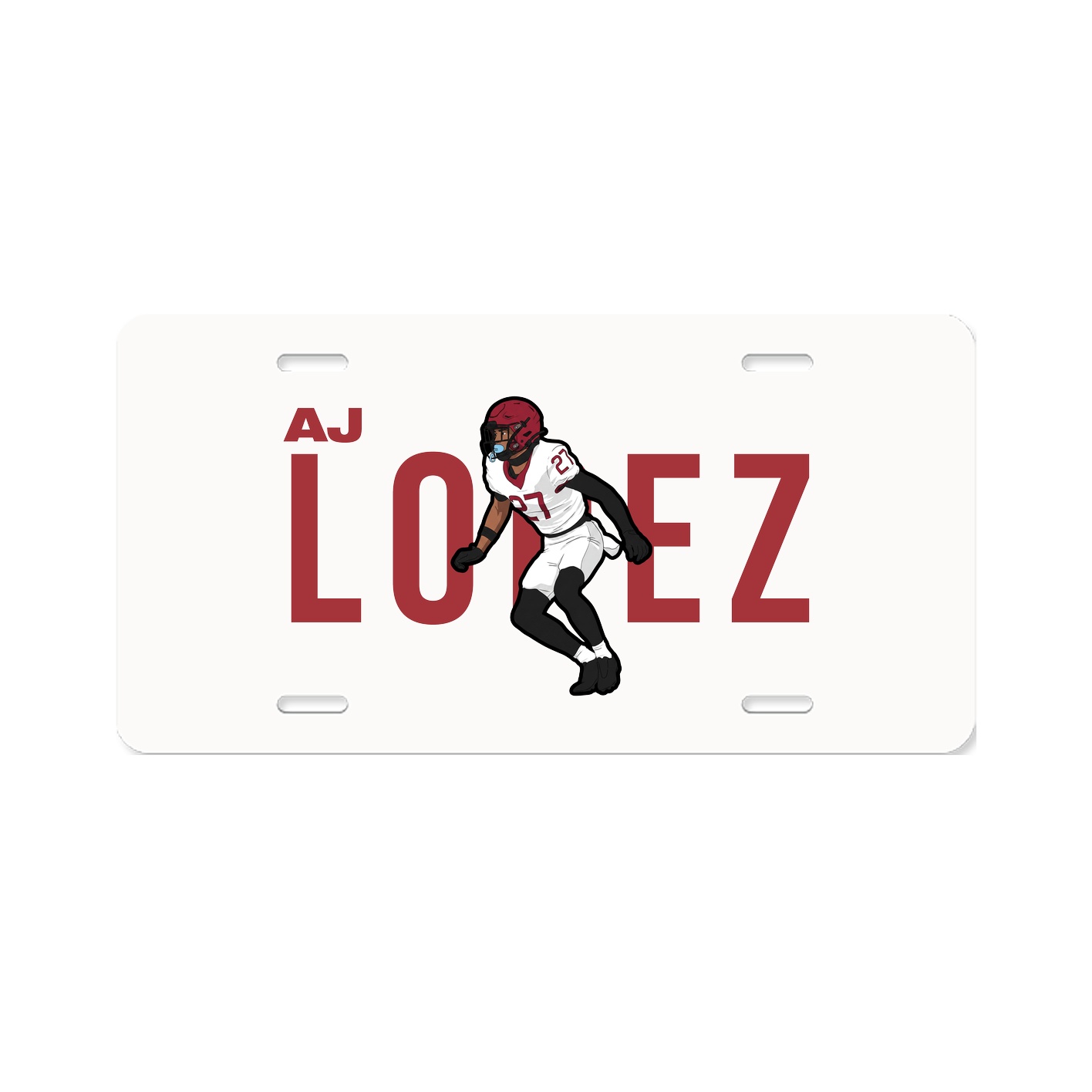 License Plate — Player Name in Classic