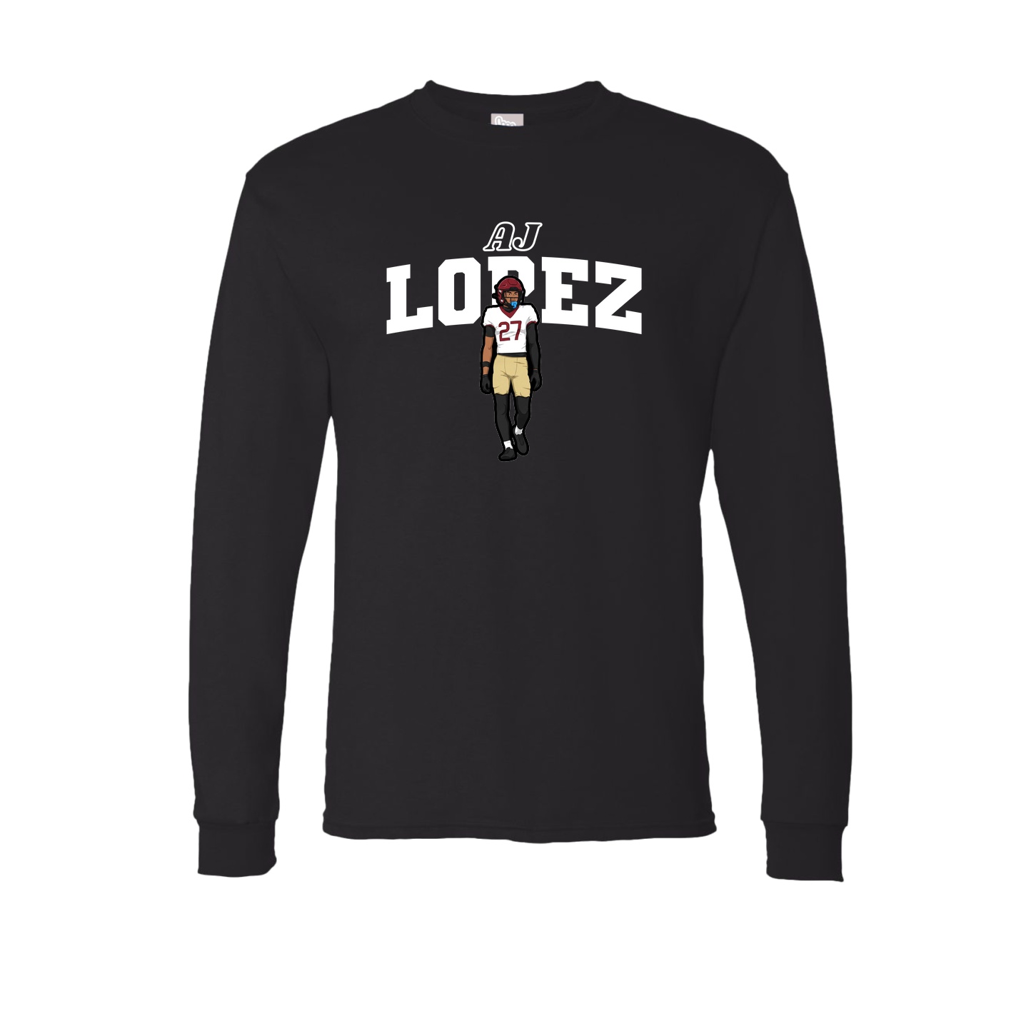 Long Sleeve Tee — Name Arch in Black