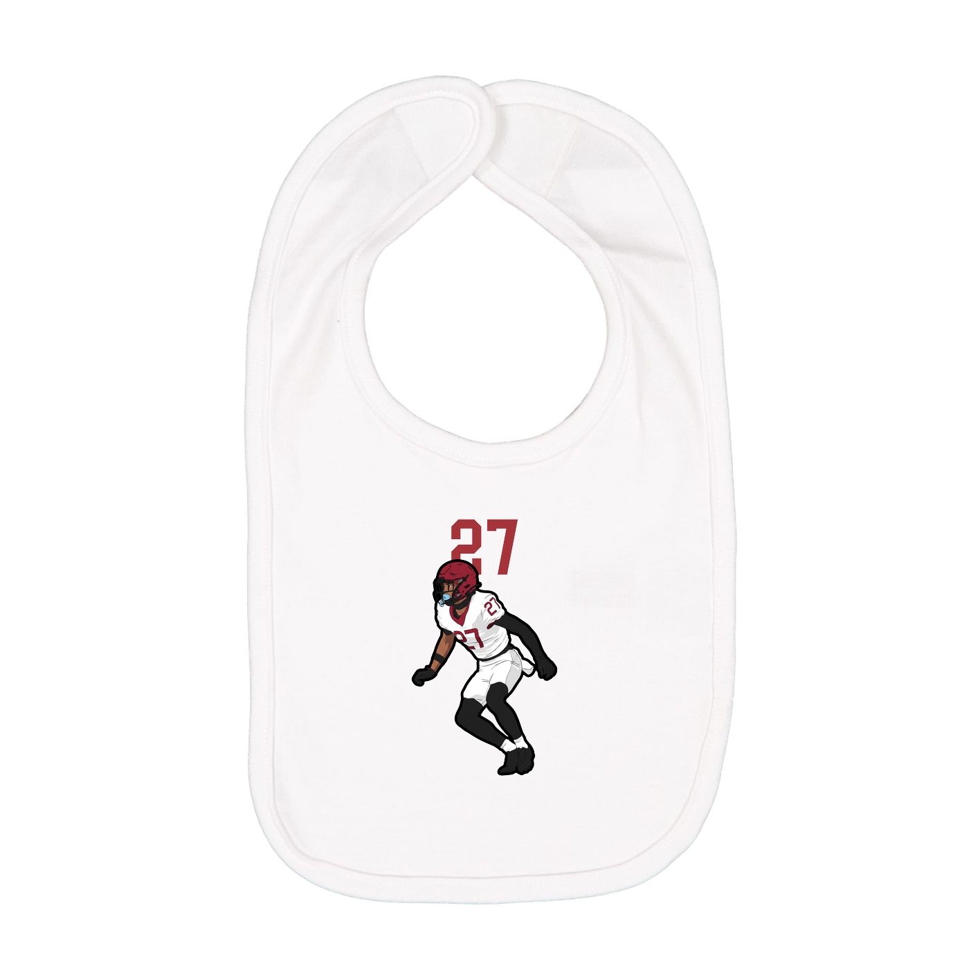 Infant Bib — Number Top in White