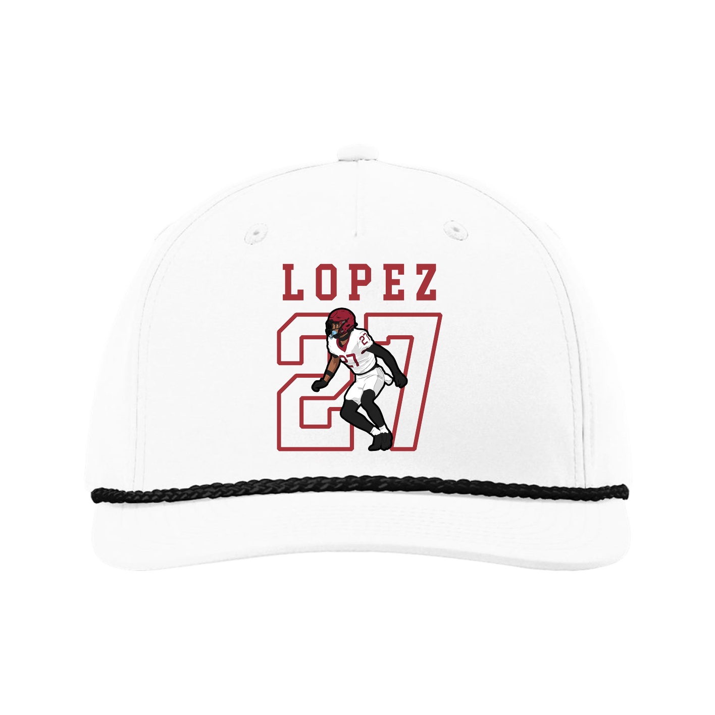 Five-Panel Classic Rope Cap — Shirsey in White