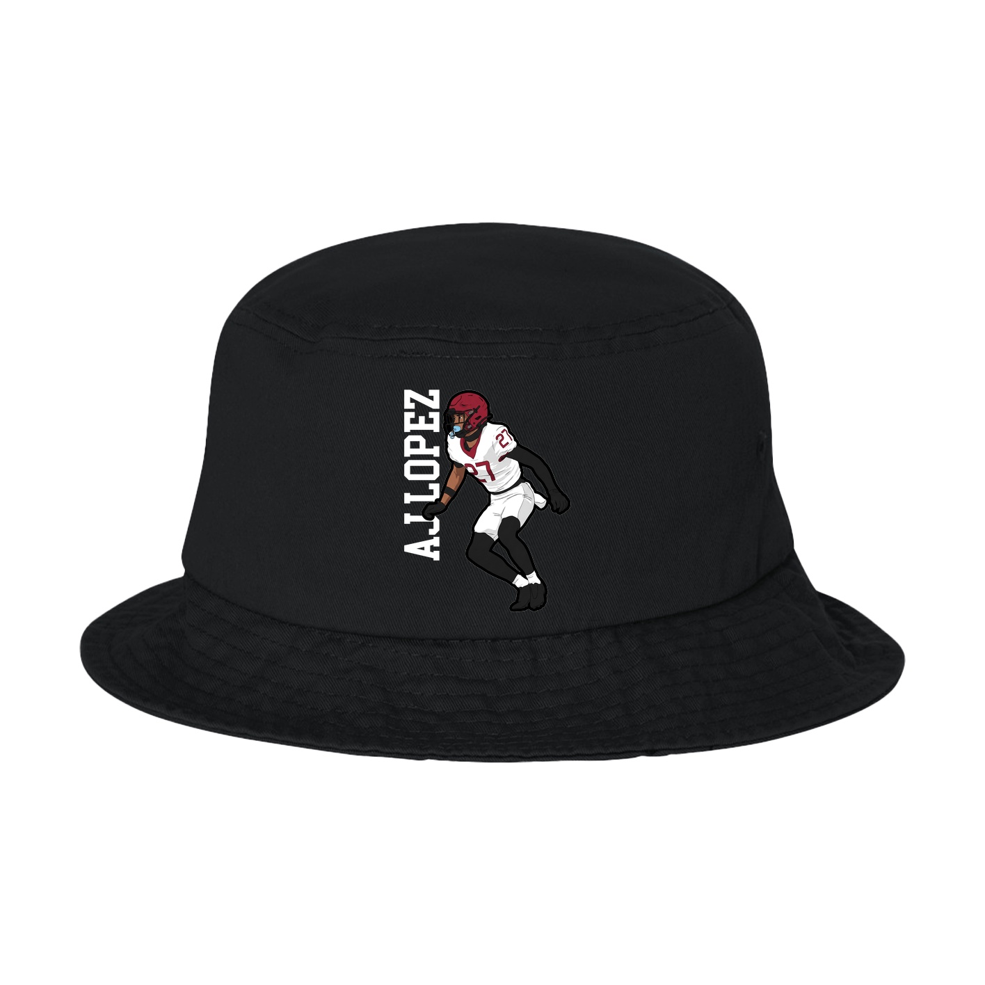 Bucket Cap — Name Vertical in Black