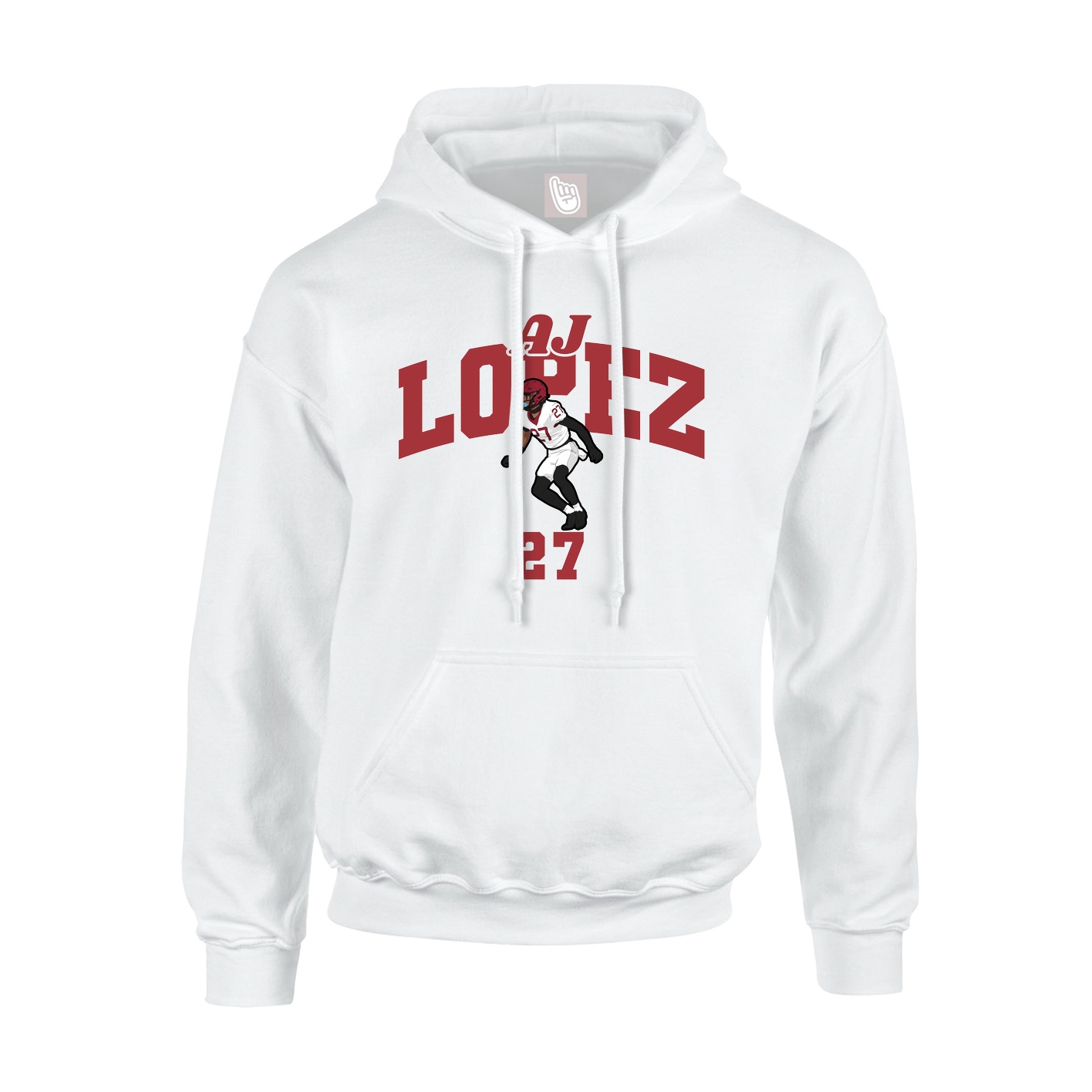 Hoodie — Signature Arch in White