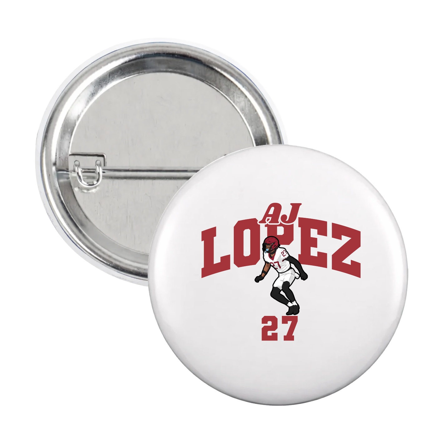 Game Day Button — Signature Arch in White