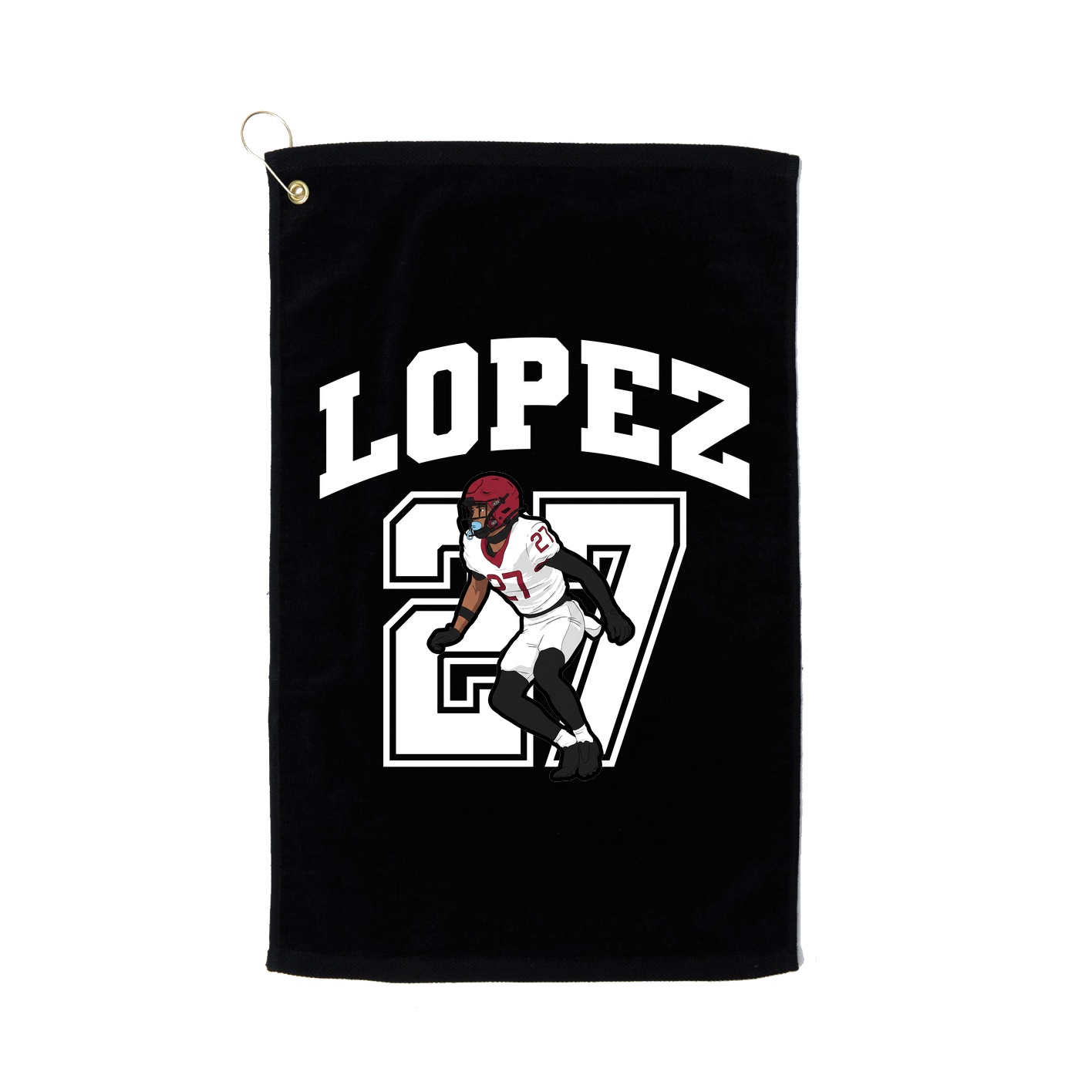 Golf Towel — Number in Black