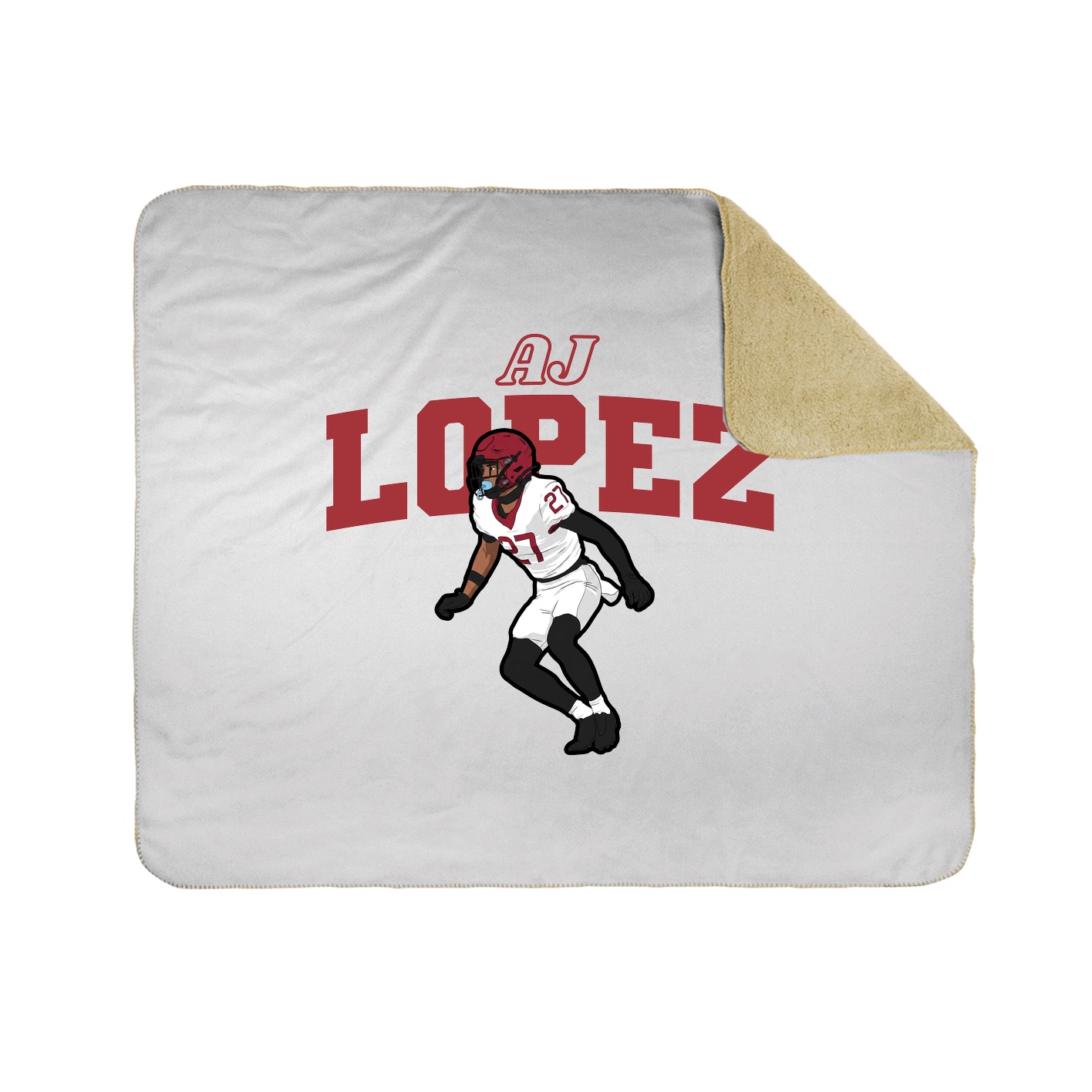 Throw Blanket — Name Arch in White