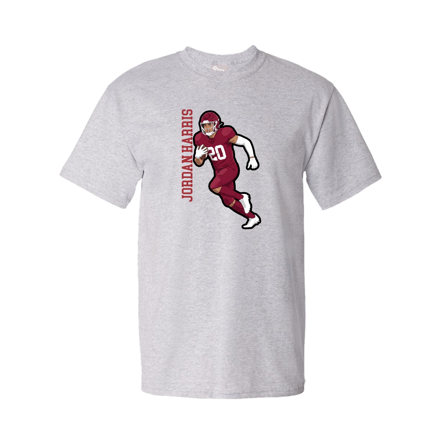 Youth Tee — Name Vertical in Grey