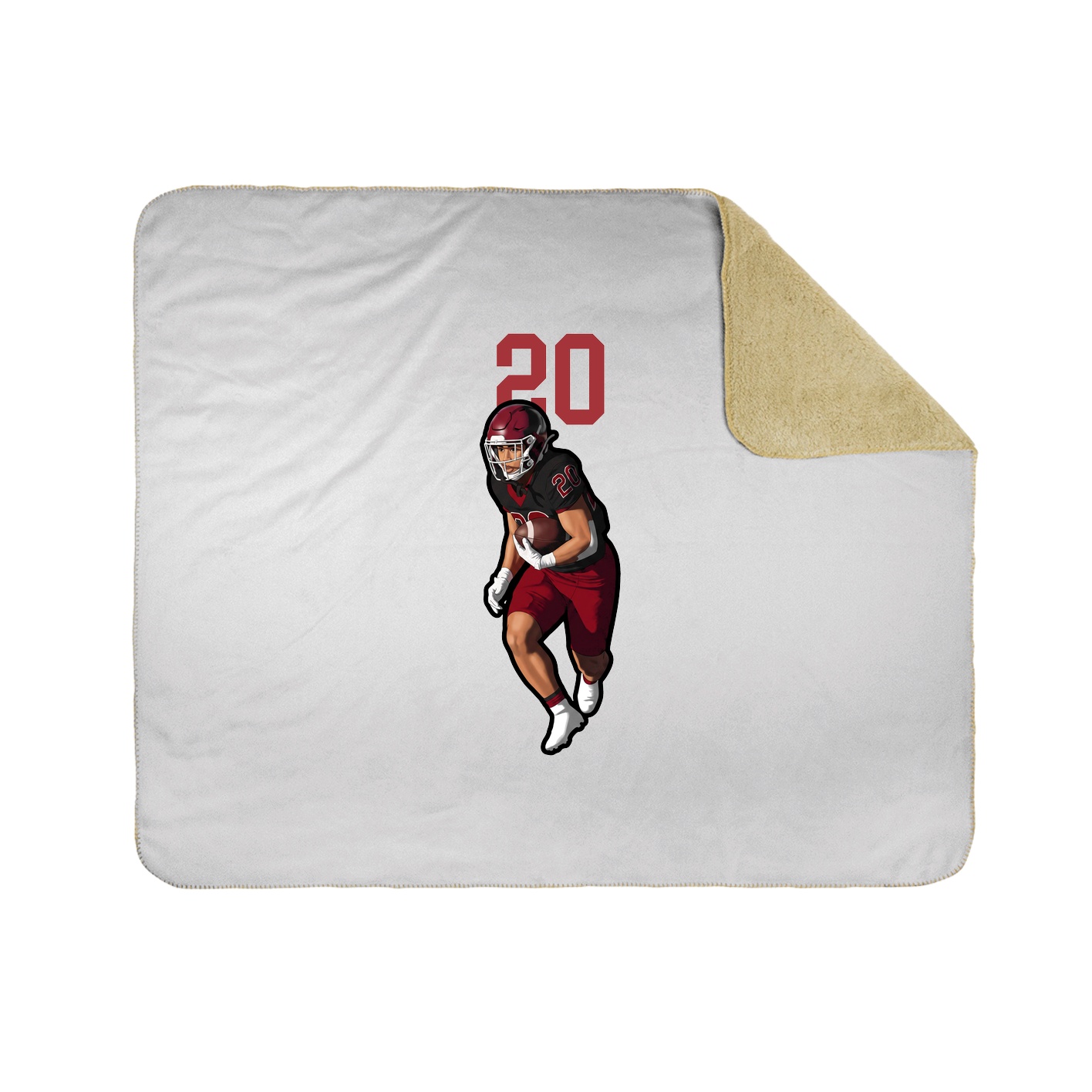 Throw Blanket — Number Top in White