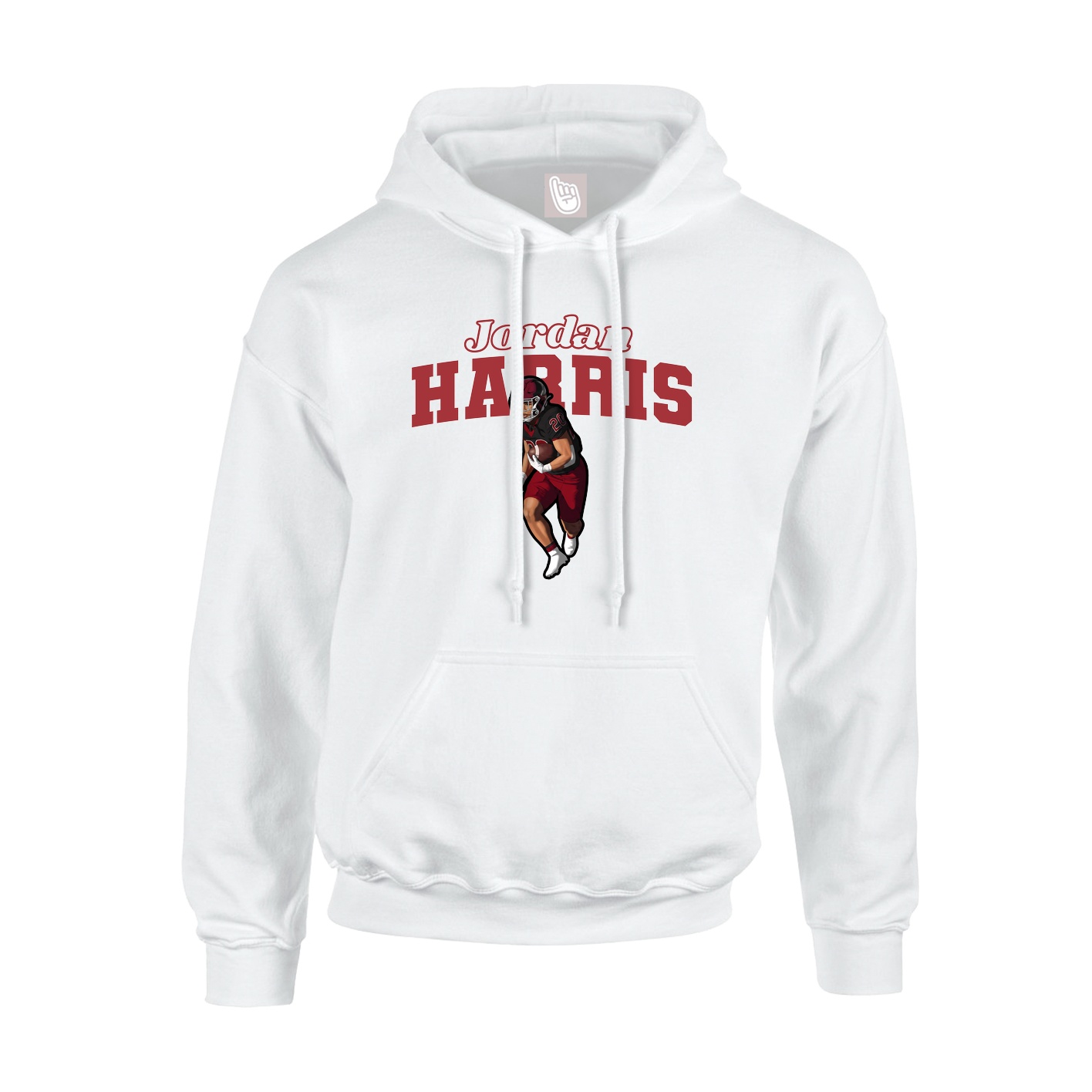 Hoodie — Name Arch in White