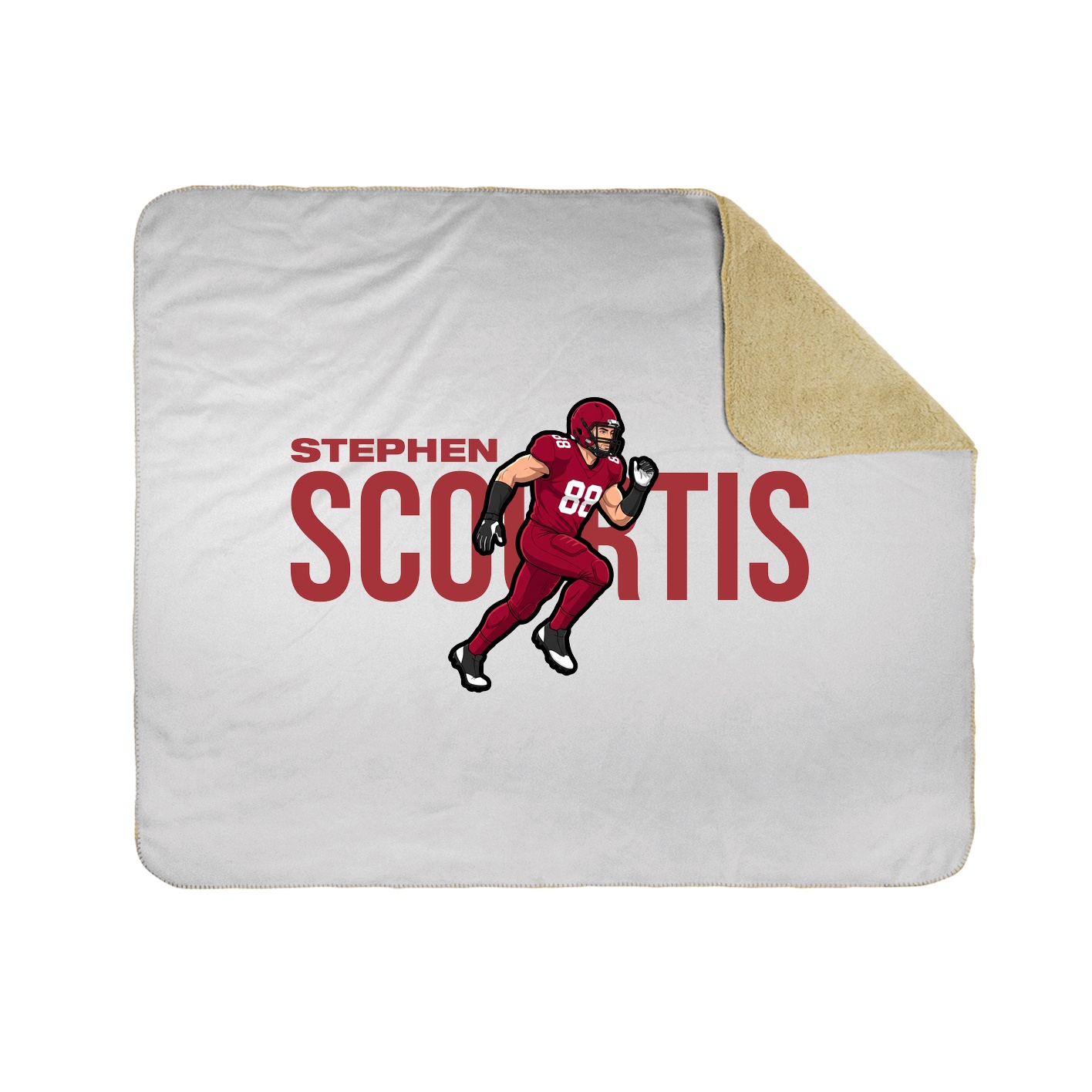 Throw Blanket — Player Name in White