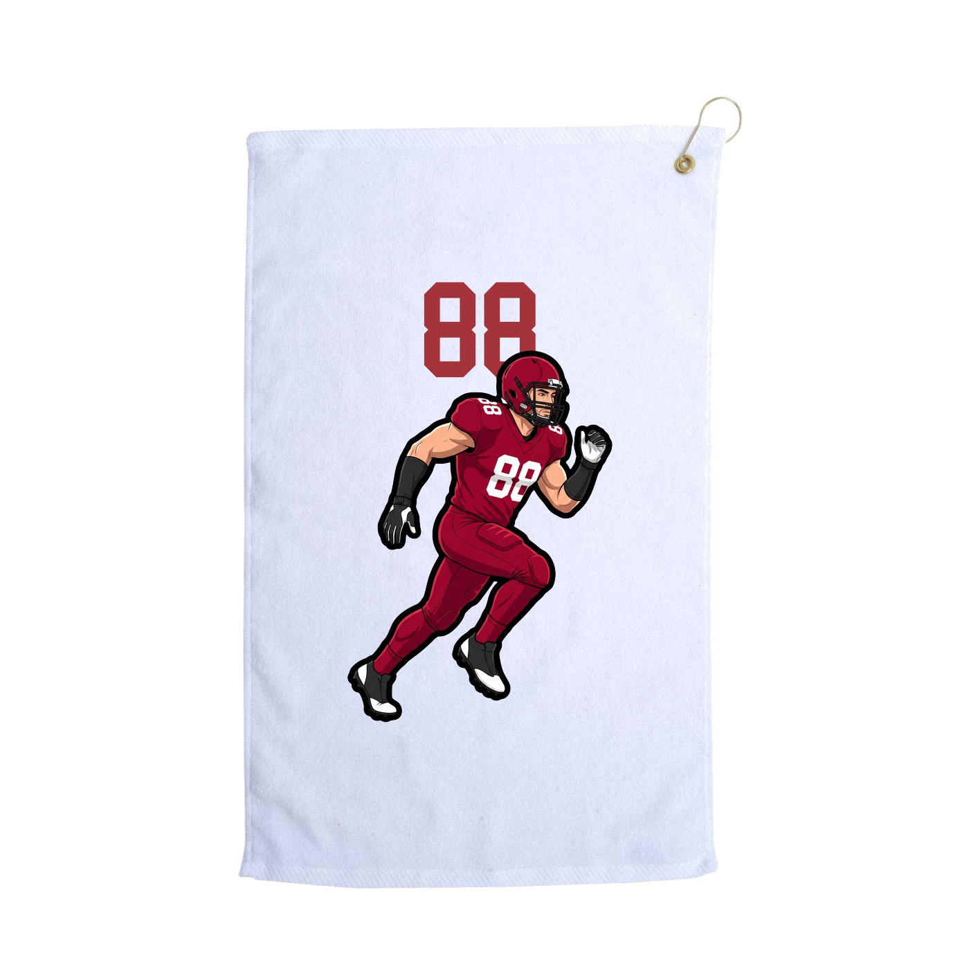 Golf Towel — Number Top in White