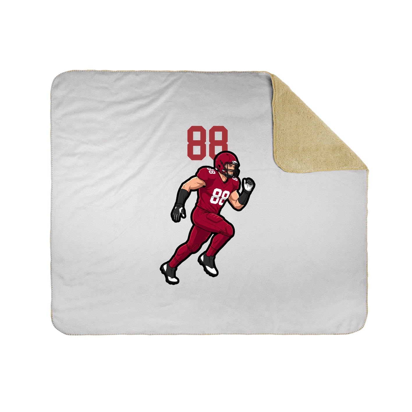 Throw Blanket — Number Top in White